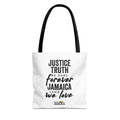 Justice, Truth Tote Bag — 'Jamaica, Land We Love' Printed Canvas Tote