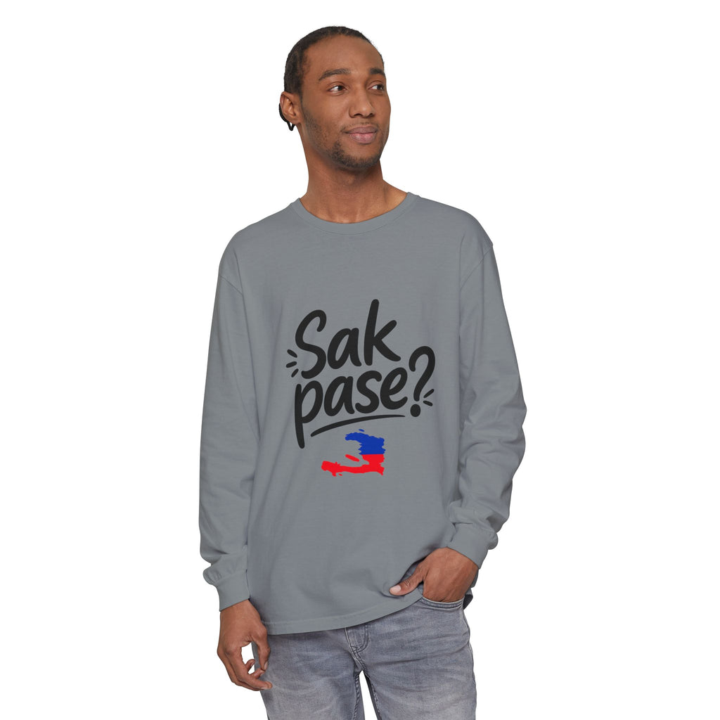 Sak Pase? Haitian Pride Long Sleeve T-Shirt