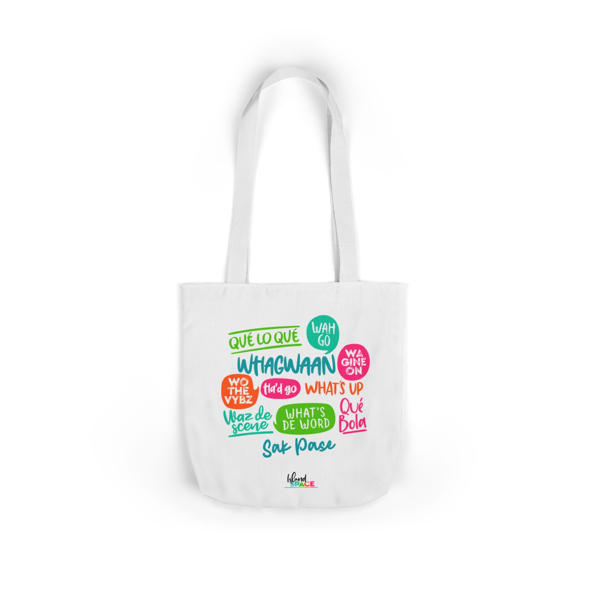 What's Up Colorful Speech Bubble Canvas Tote