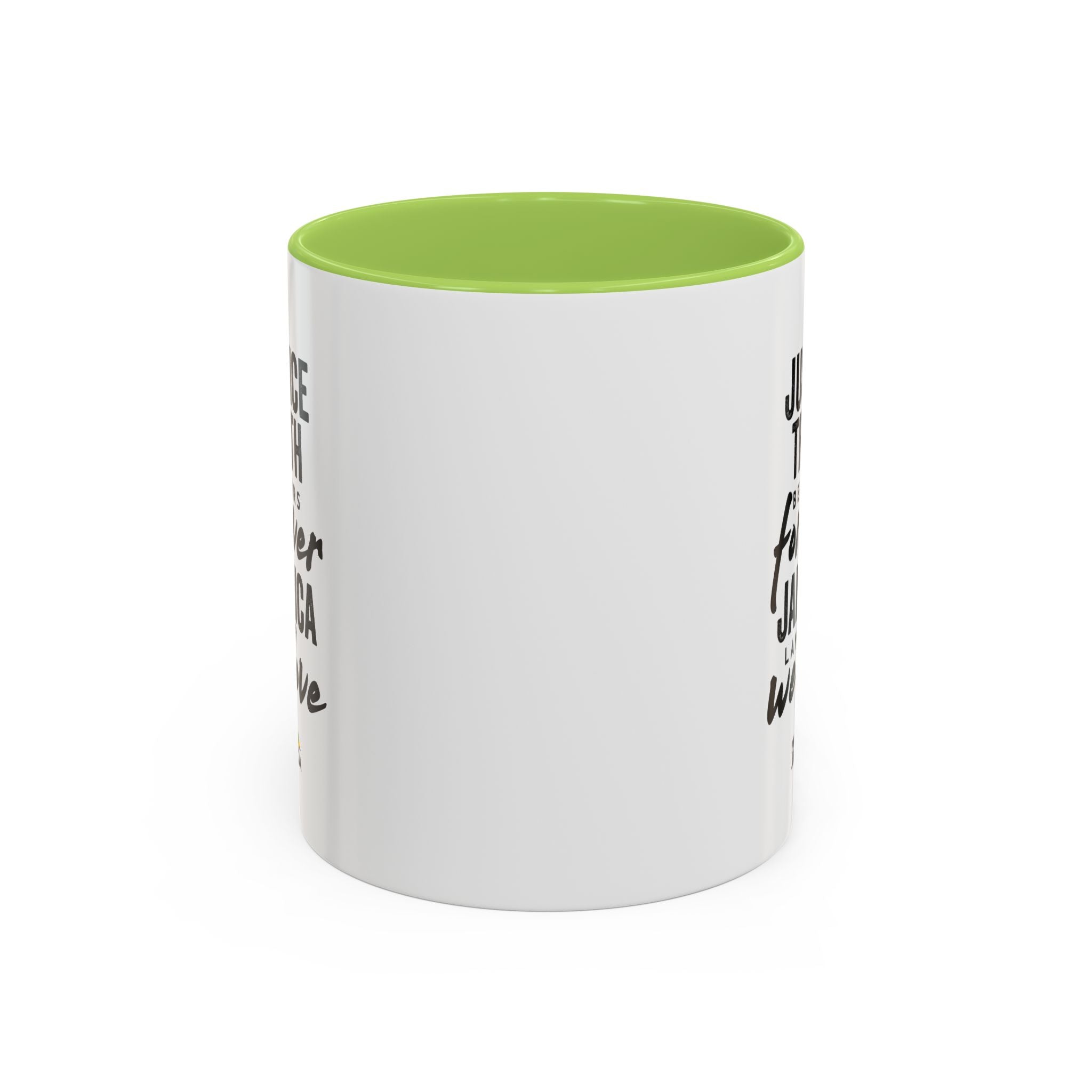 Jamaica 'Justice Truth Be Ours Forever' Accent Coffee Mug