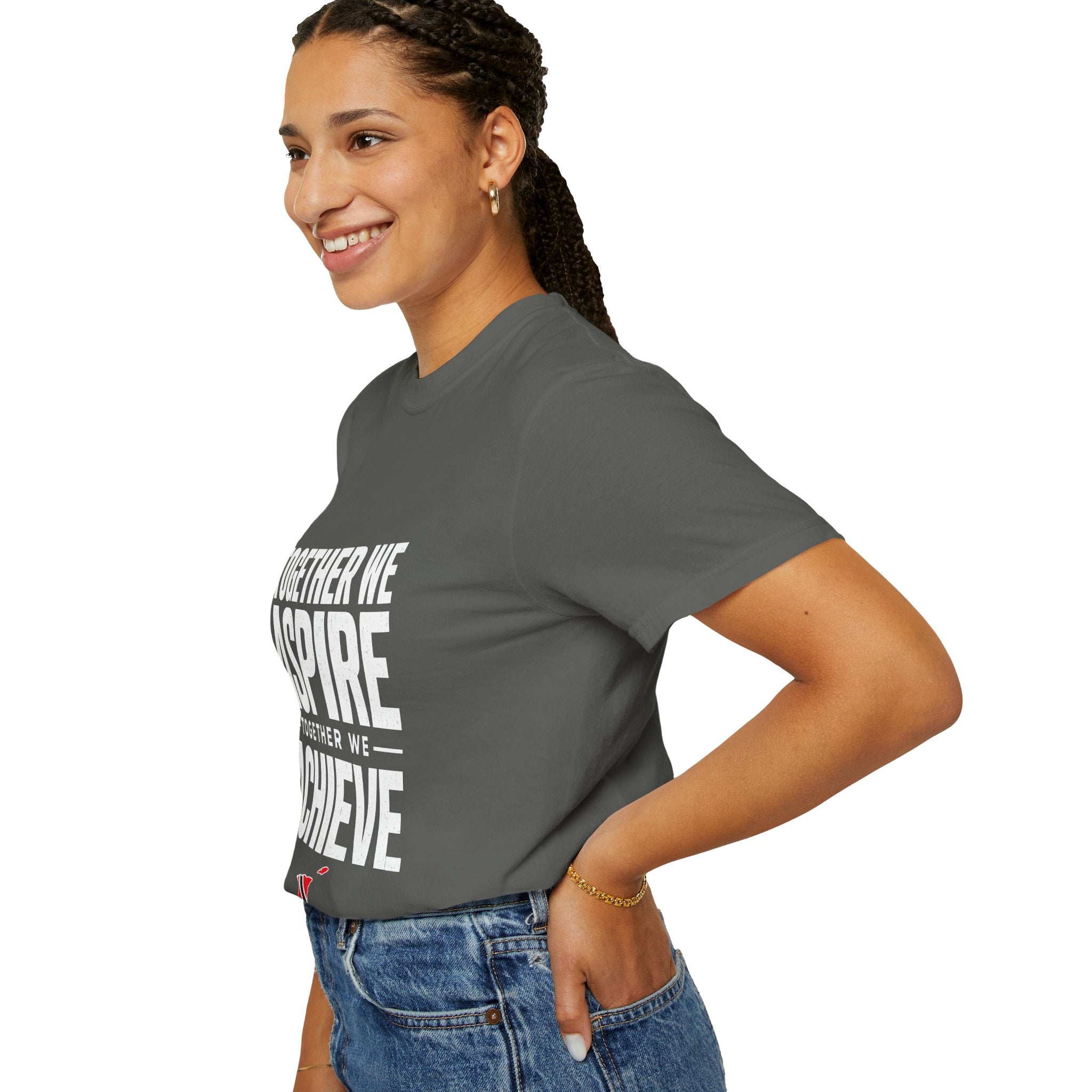 Aspire Achieve Motivational T-Shirt — "Together We Aspire, Together We Achieve"