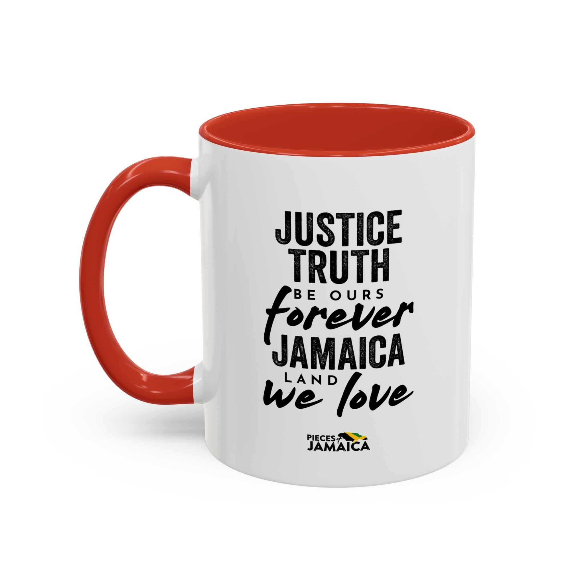 Jamaica 'Justice Truth Be Ours Forever' Accent Coffee Mug