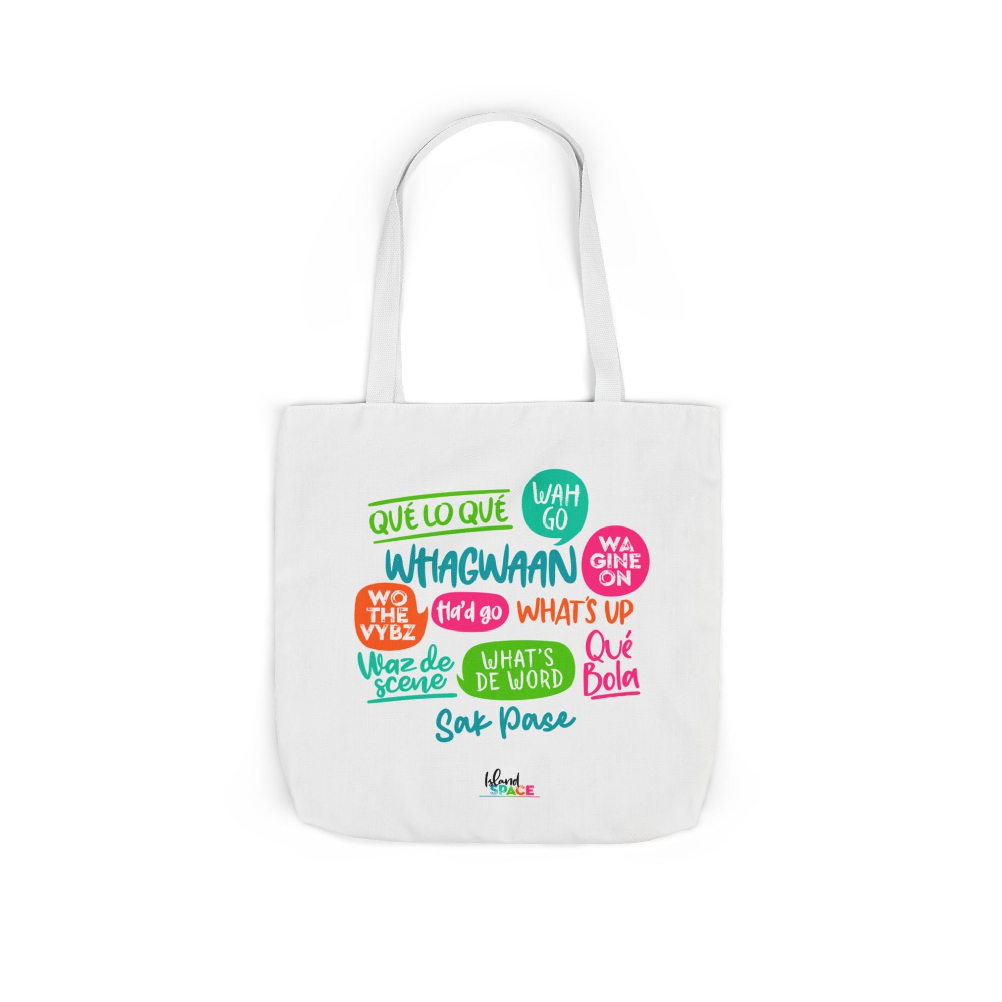 What's Up Colorful Speech Bubble Canvas Tote