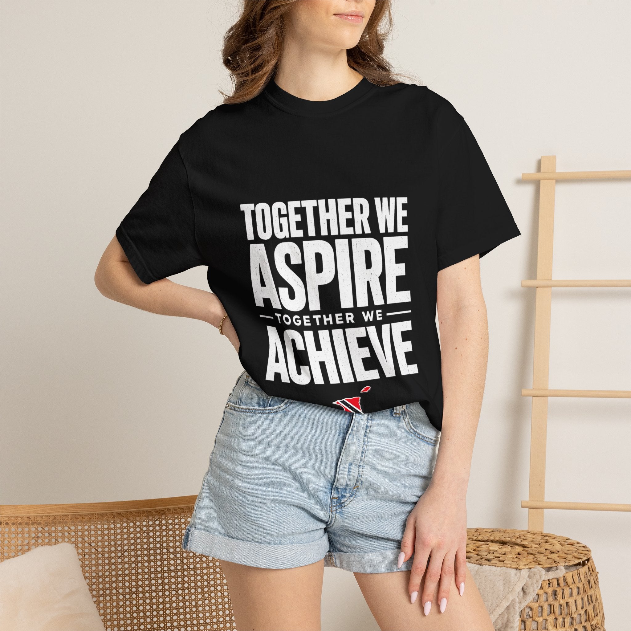 Aspire Achieve Motivational T-Shirt — "Together We Aspire, Together We Achieve"