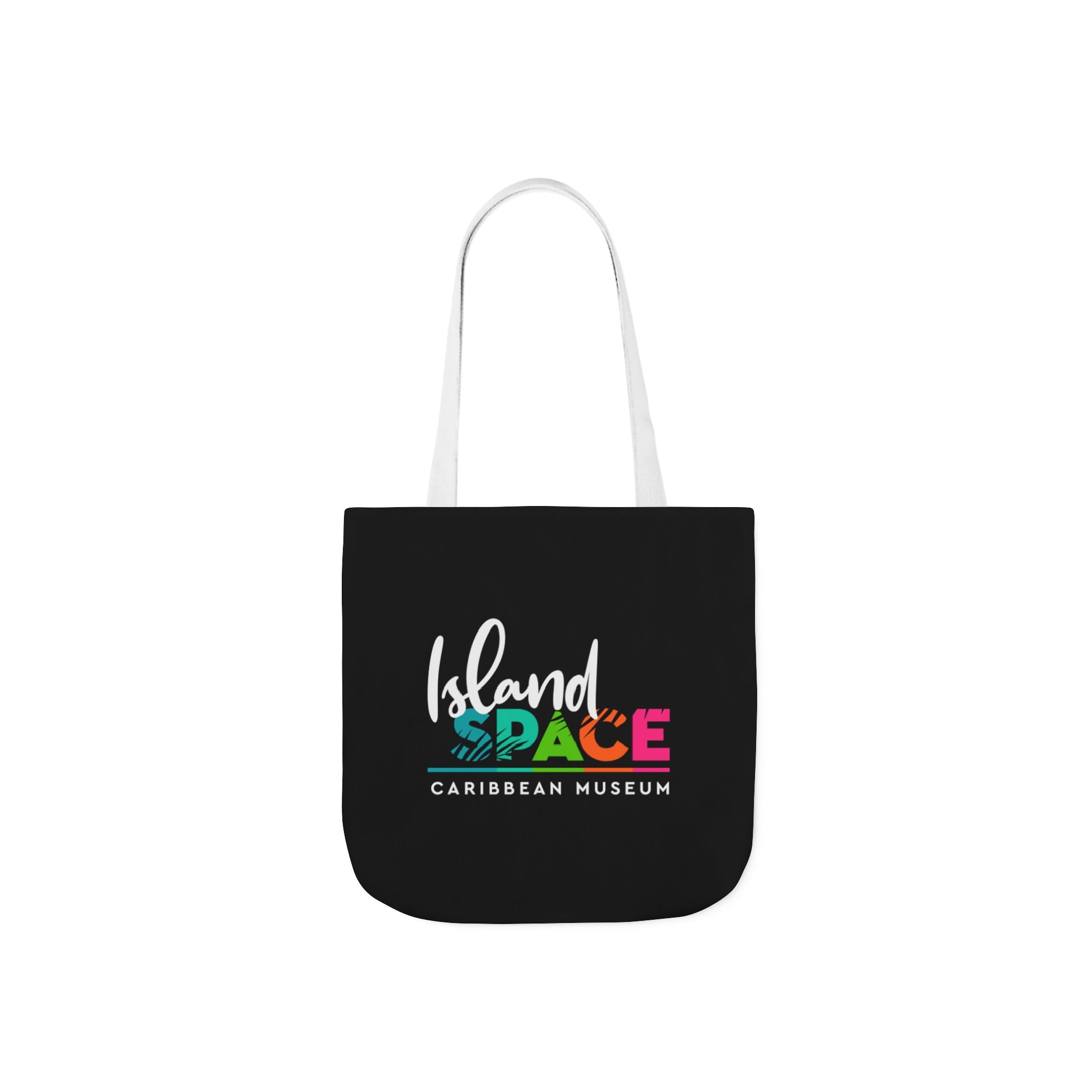 Island Space Caribbean Museum Canvas Tote Bag — Colorful Logo Beach Market Tote
