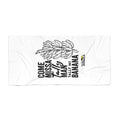 Beach Towel - "Come Missa Tally Man, Tally Mi Banana" Tropical Jamaican Graphic