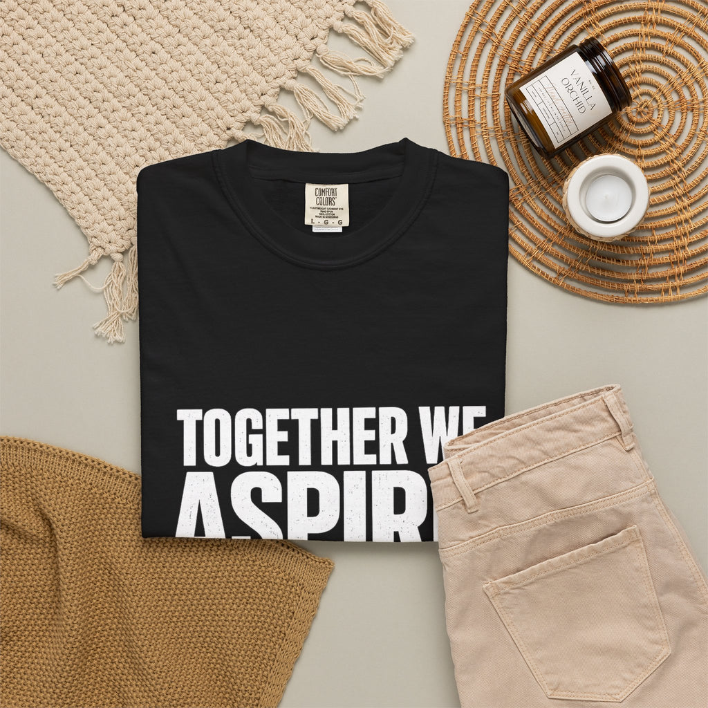 Aspire Achieve Motivational T-Shirt — "Together We Aspire, Together We Achieve"