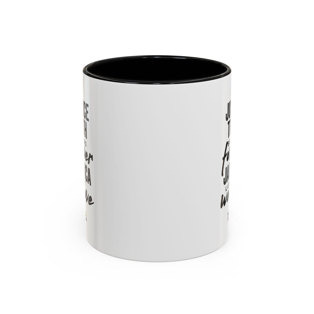 Jamaica 'Justice Truth Be Ours Forever' Accent Coffee Mug