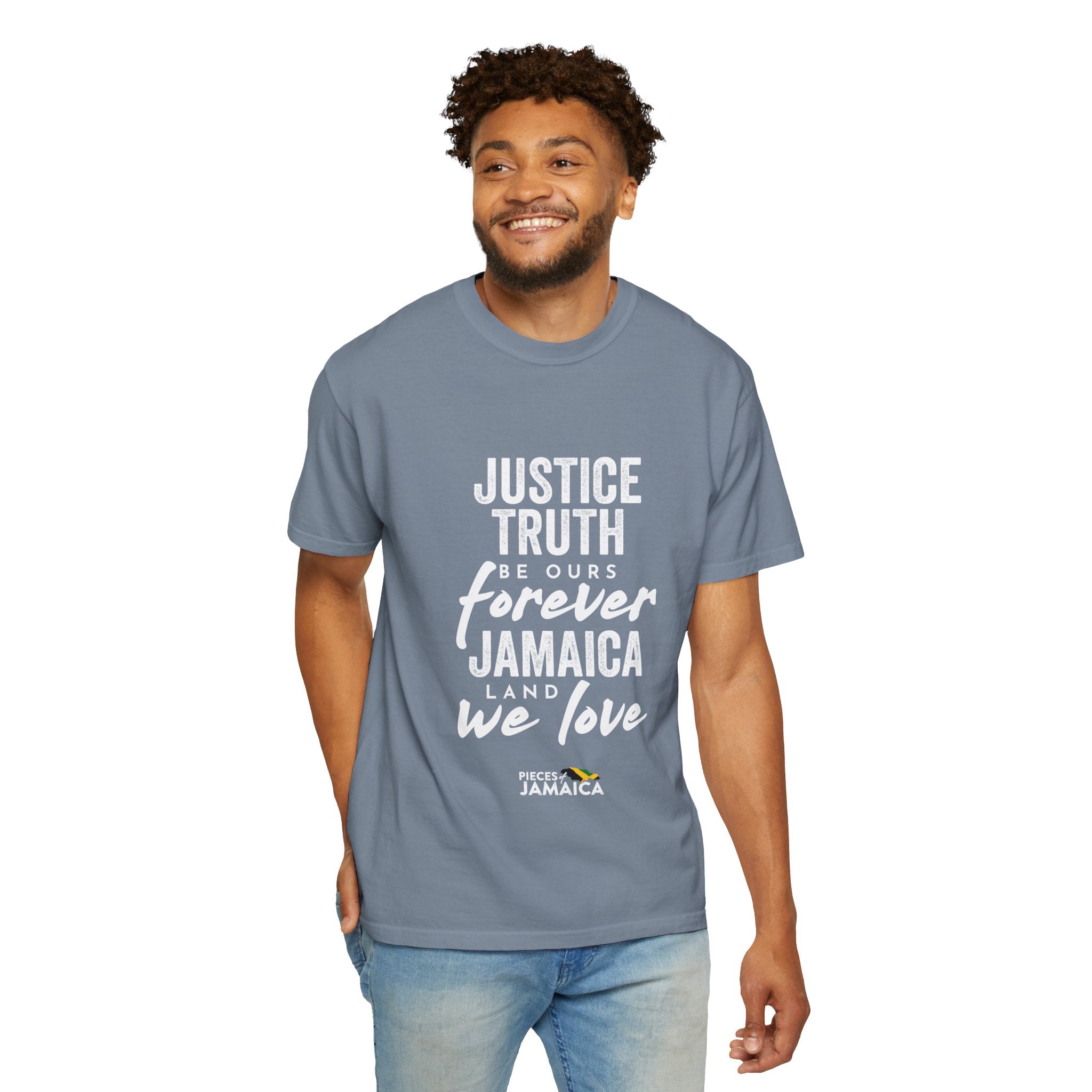 Jamaica Love T-Shirt — "Justice, Truth Be Ours Forever" Graphic Tee