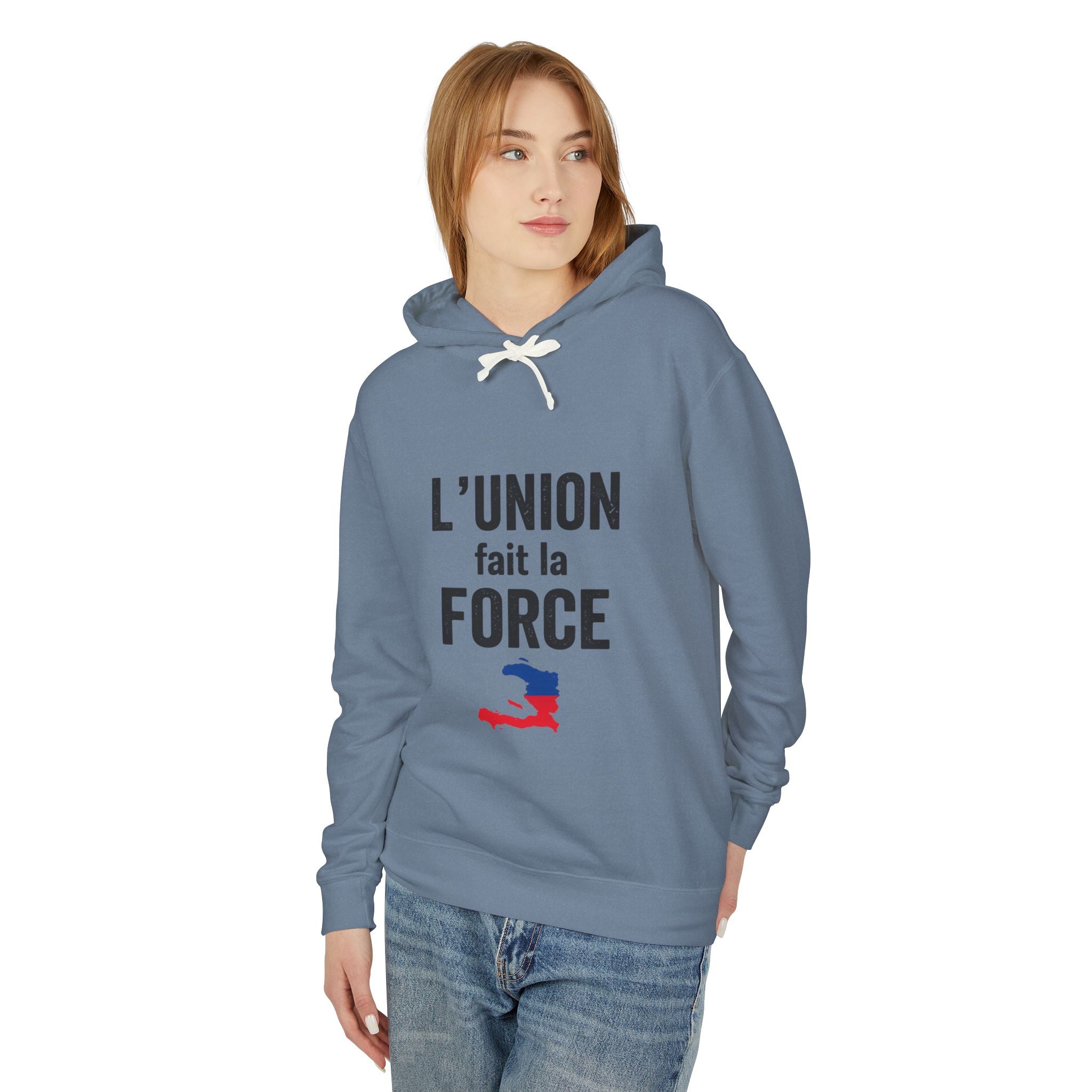 L'Union Fait La Force Hoodie — Haitian Pride Lightweight Pullover
