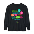 Long Sleeve T-Shirt — Caribbean Speech Bubble Graphic (What’s Up, Wah Gwan, Que Lo Que)