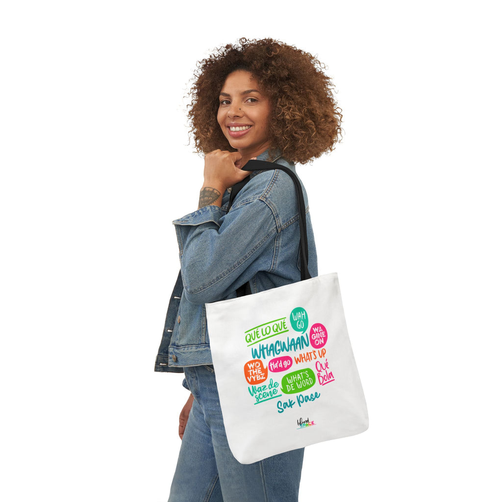 What's Up Colorful Speech Bubble Canvas Tote