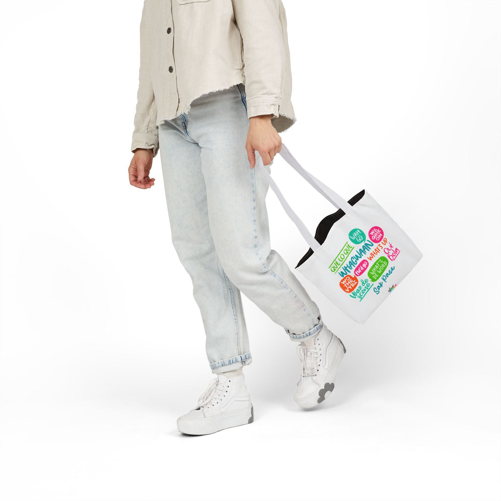 What's Up Colorful Speech Bubble Canvas Tote