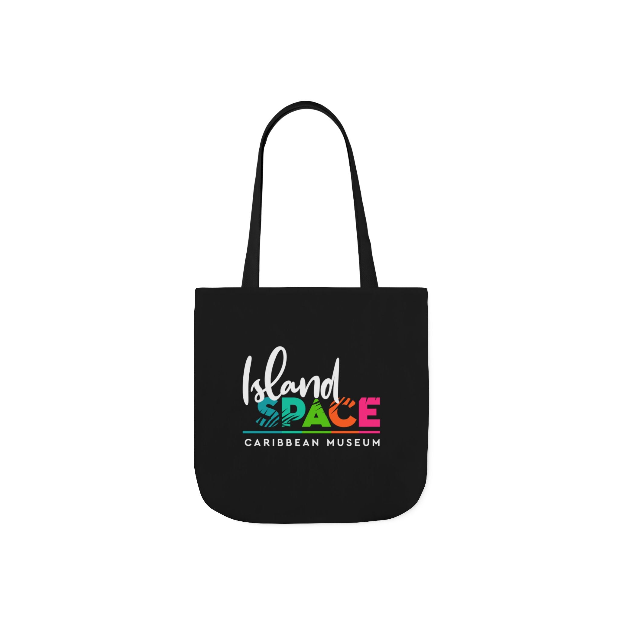 Island Space Caribbean Museum Canvas Tote Bag — Colorful Logo Beach Market Tote