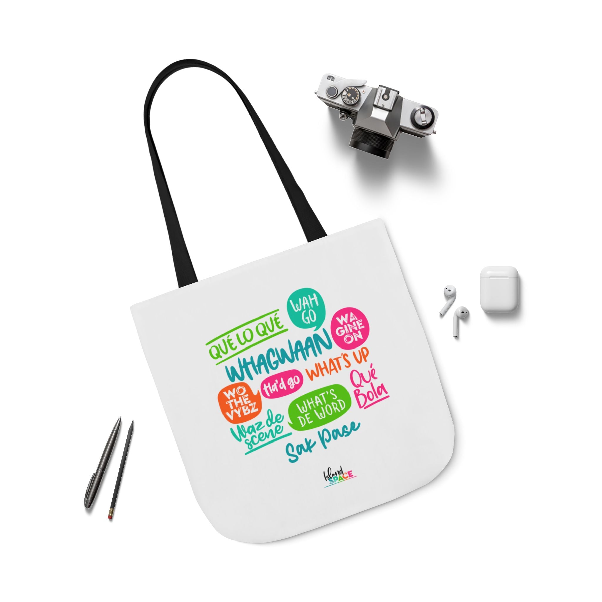 What's Up Colorful Speech Bubble Canvas Tote