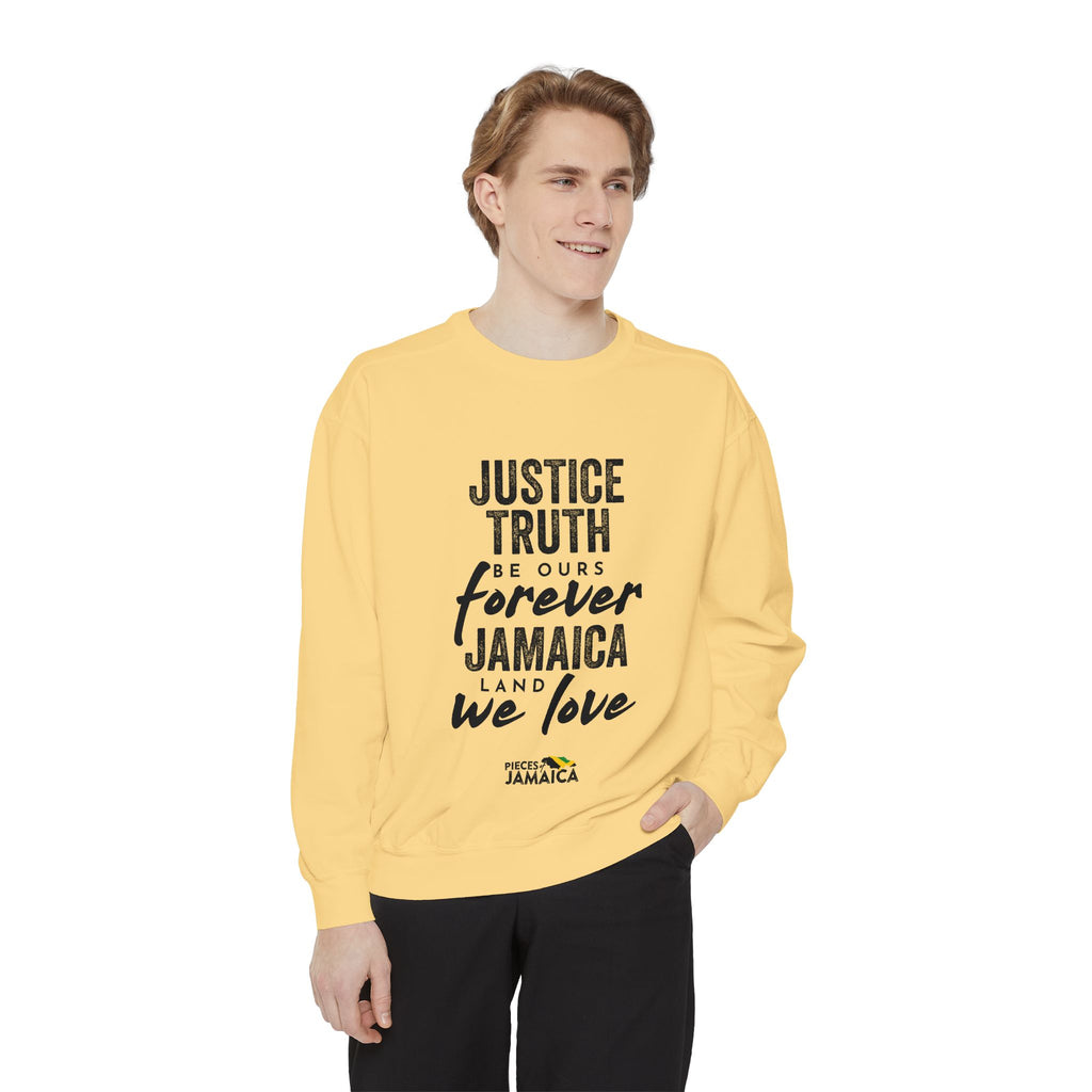 Justice Truth Jamaica Sweatshirt — 'Be Ours Forever' Inspirational Crewneck