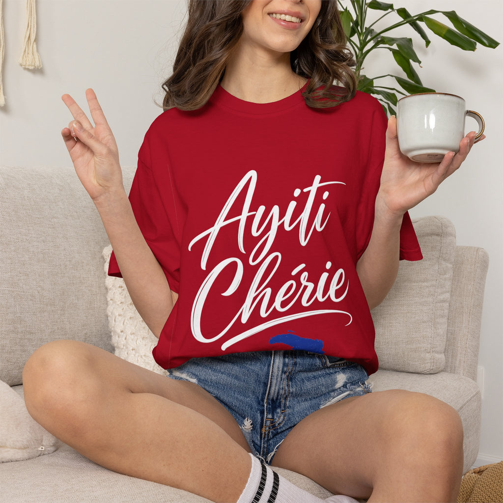 Haiti Ayiti Cherie Flag T-Shirt — Creole Pride Tee