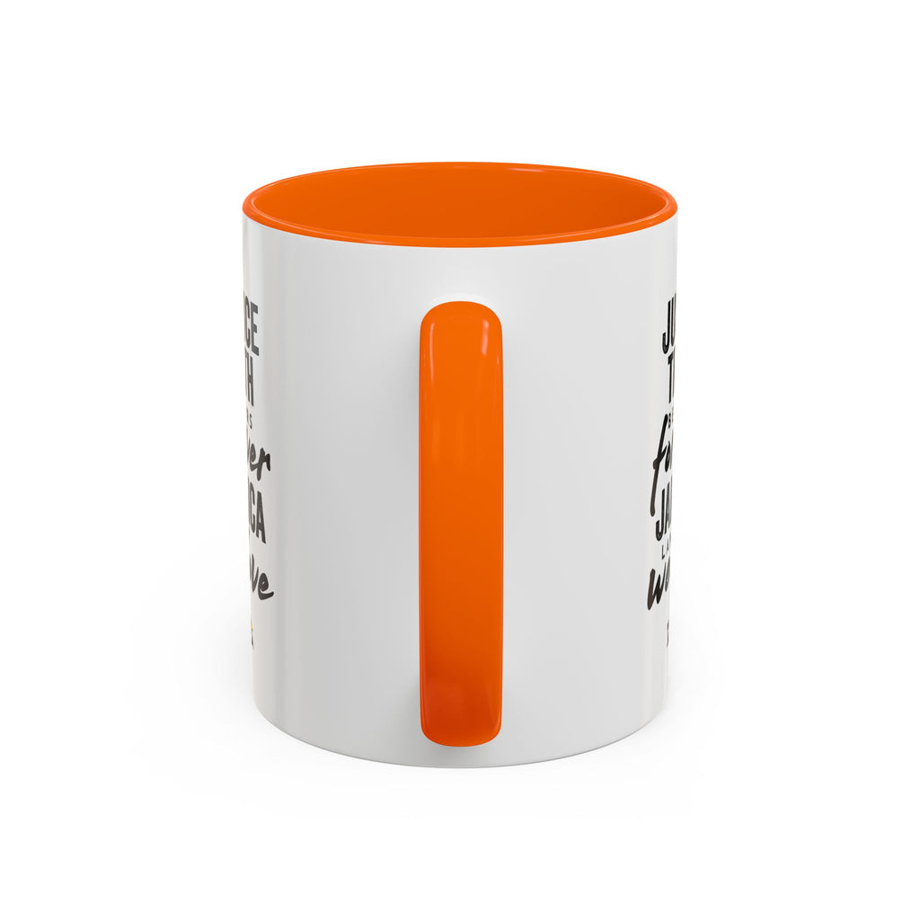 Jamaica 'Justice Truth Be Ours Forever' Accent Coffee Mug