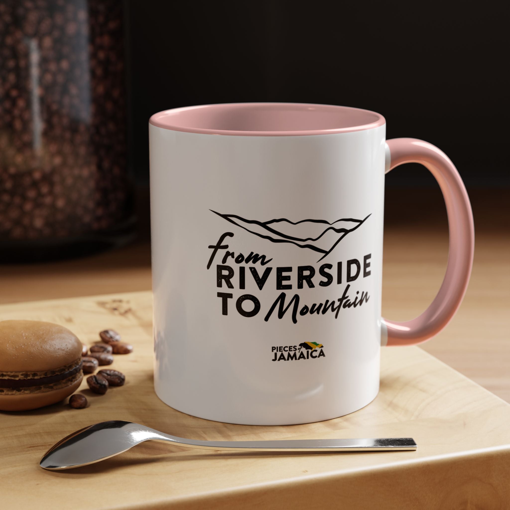 From Riverside to Mountain Accent Coffee Mug — Jamaica Nostalgia, Travel & Nature Gift (11/15oz)