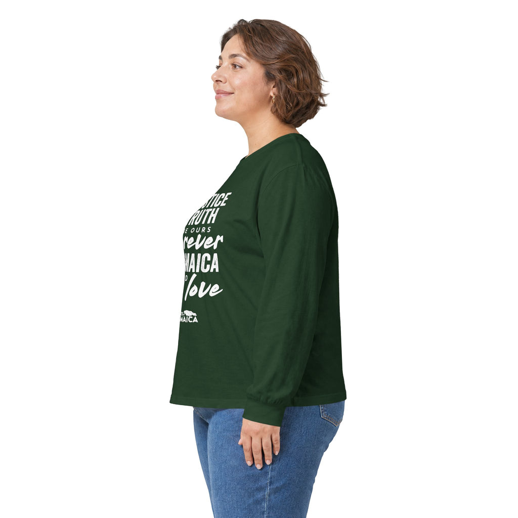 Justice Truth Forever Jamaica Long Sleeve Tee