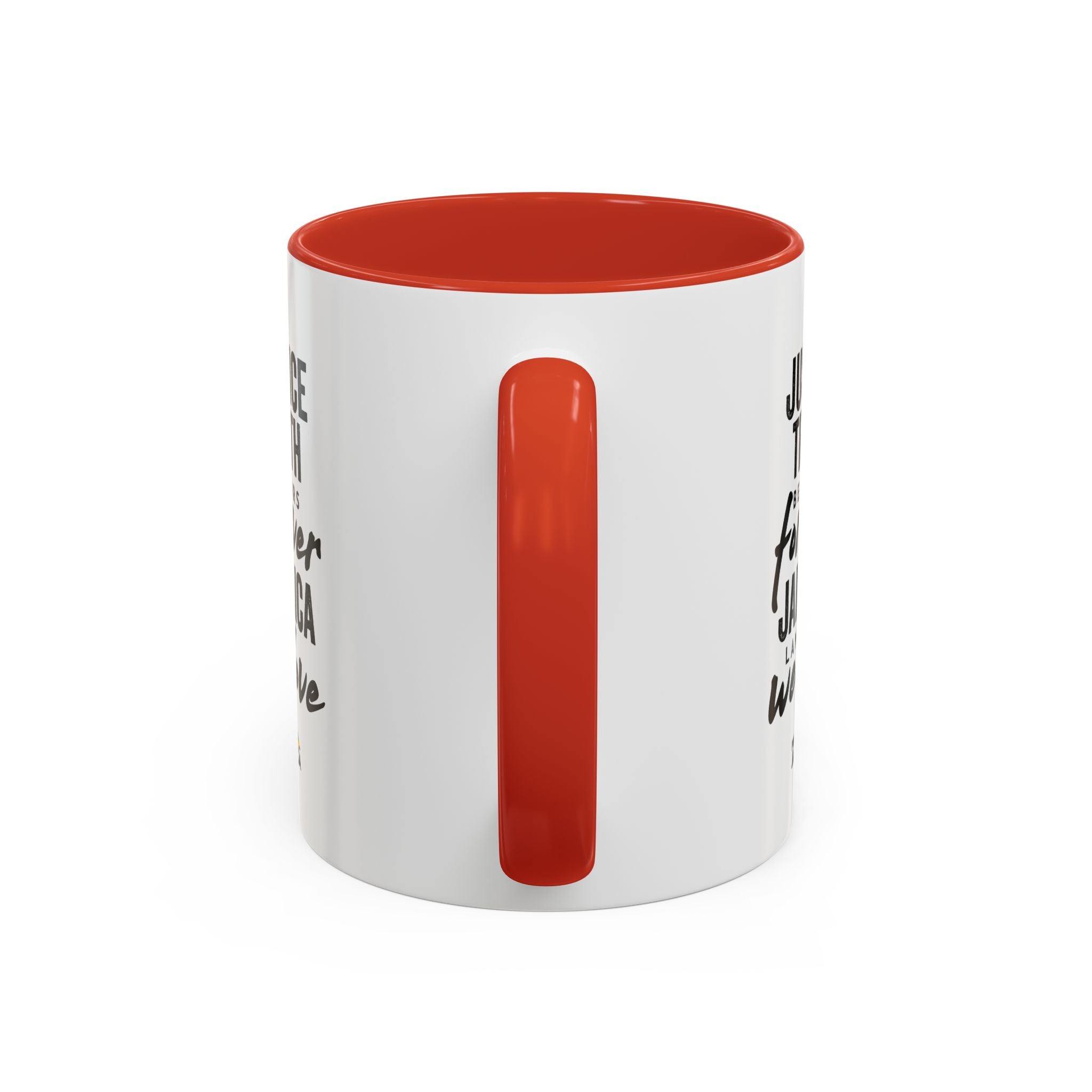 Jamaica 'Justice Truth Be Ours Forever' Accent Coffee Mug