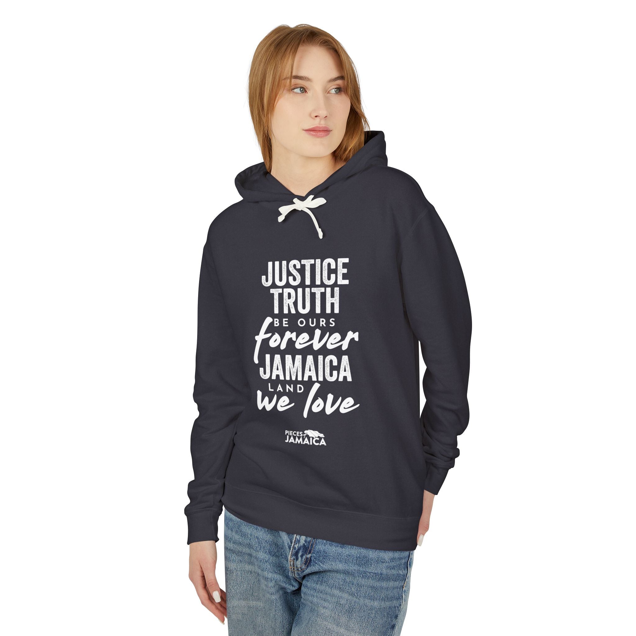 Justice Truth Be Ours Forever — Lightweight Plain Pullover Hooded Sweatshirt