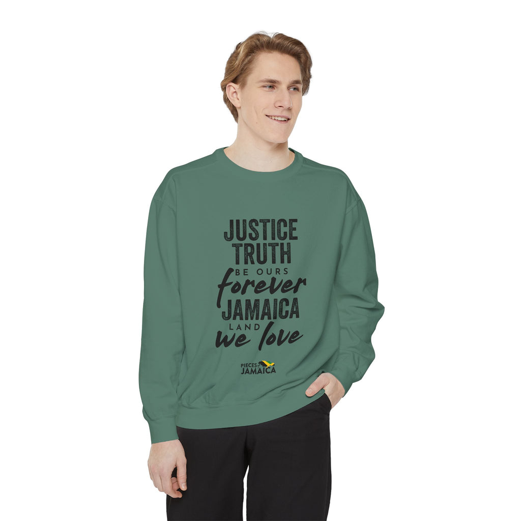 Justice Truth Jamaica Sweatshirt — 'Be Ours Forever' Inspirational Crewneck