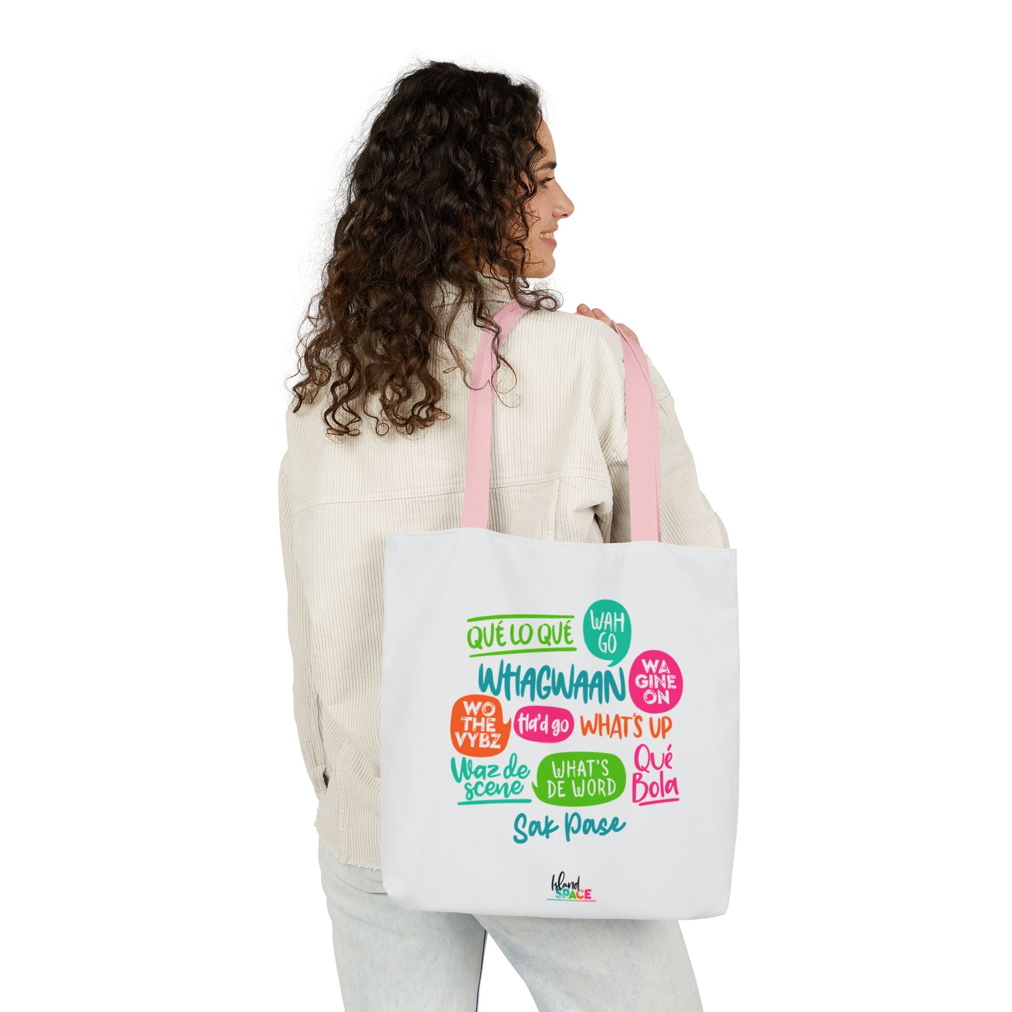 What's Up Colorful Speech Bubble Canvas Tote