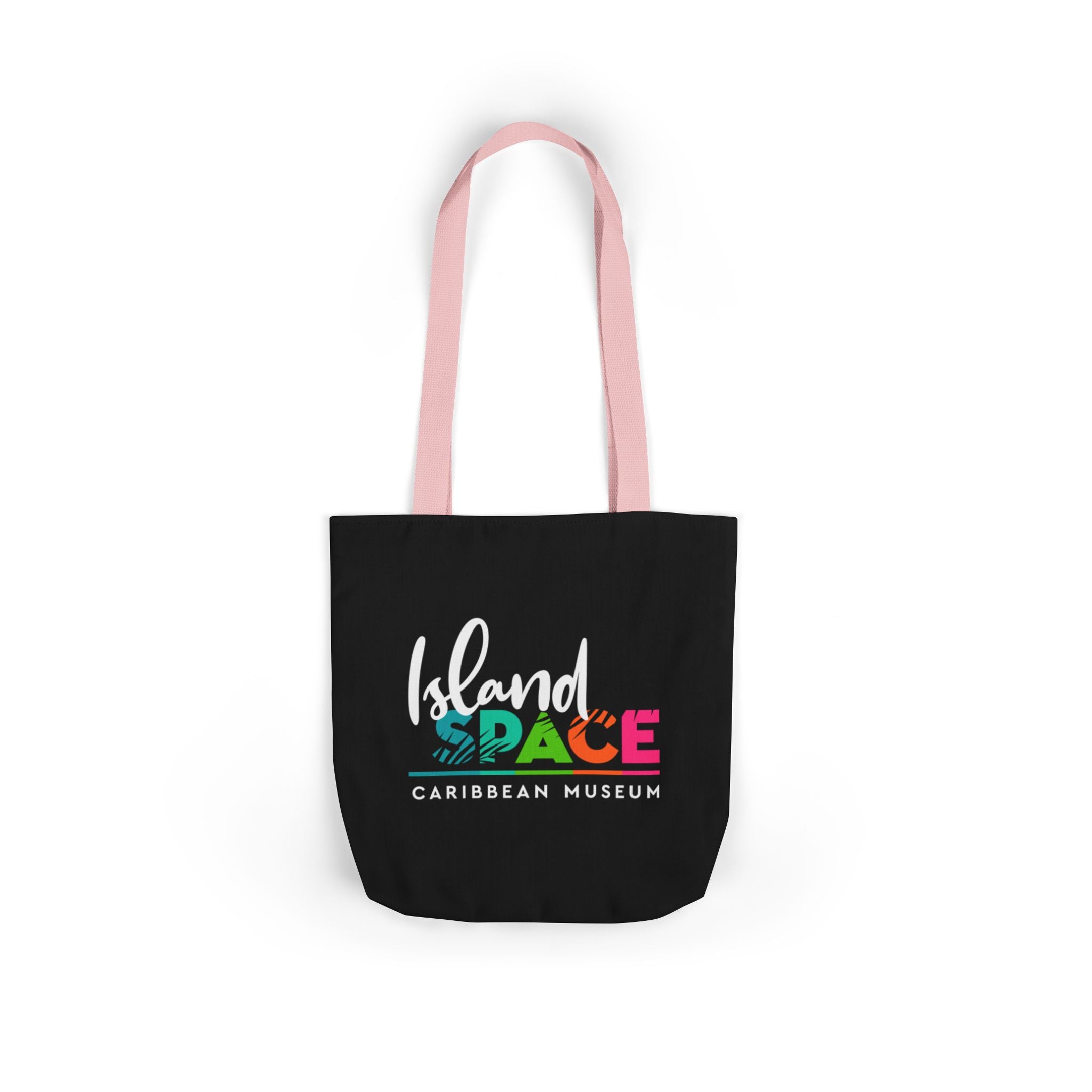 Island Space Caribbean Museum Canvas Tote Bag — Colorful Logo Beach Market Tote