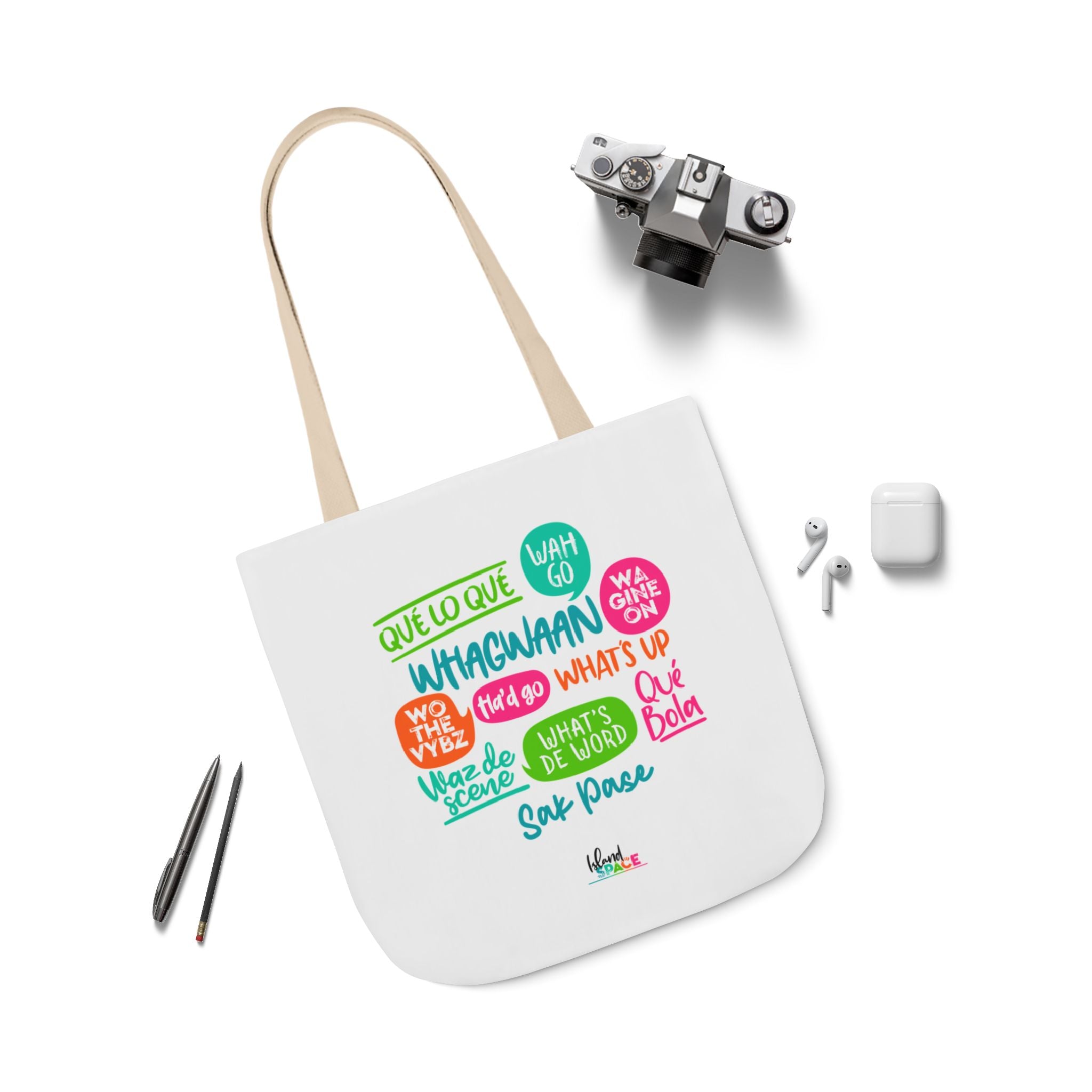 What's Up Colorful Speech Bubble Canvas Tote