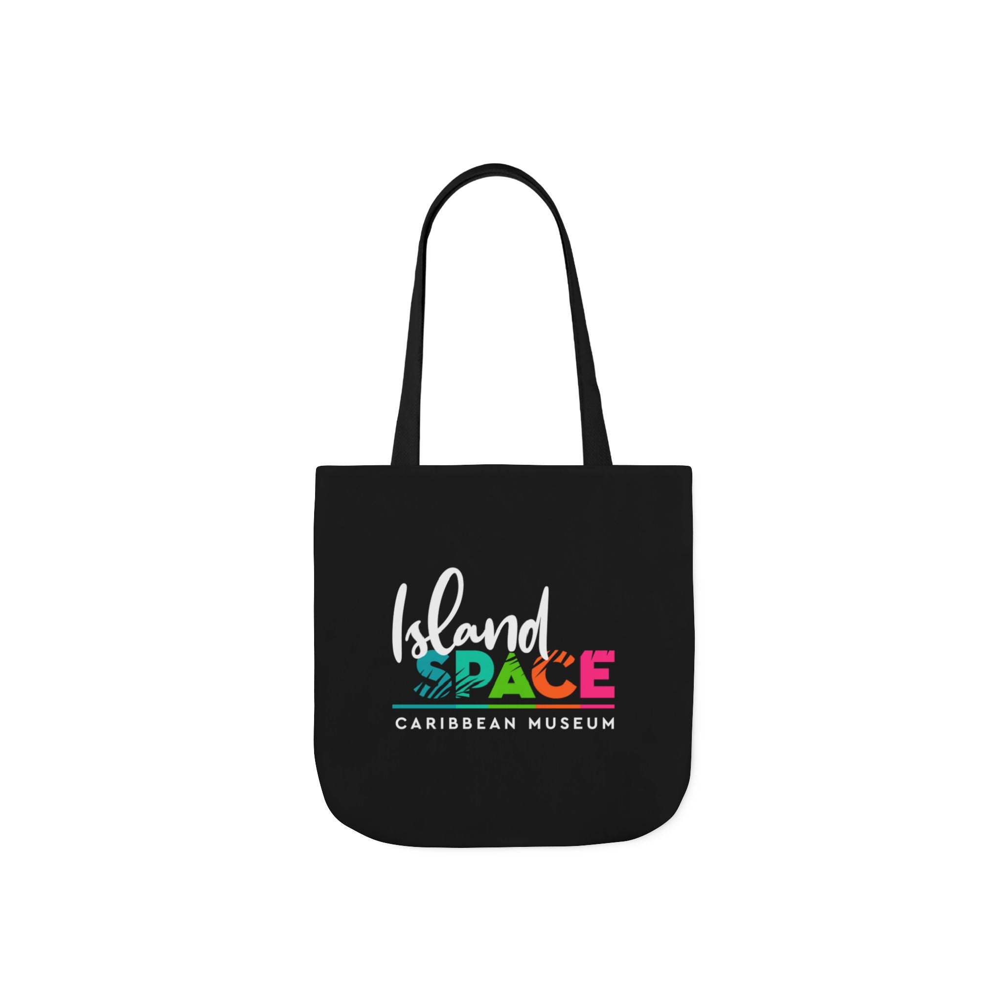 Island Space Caribbean Museum Canvas Tote Bag — Colorful Logo Beach Market Tote