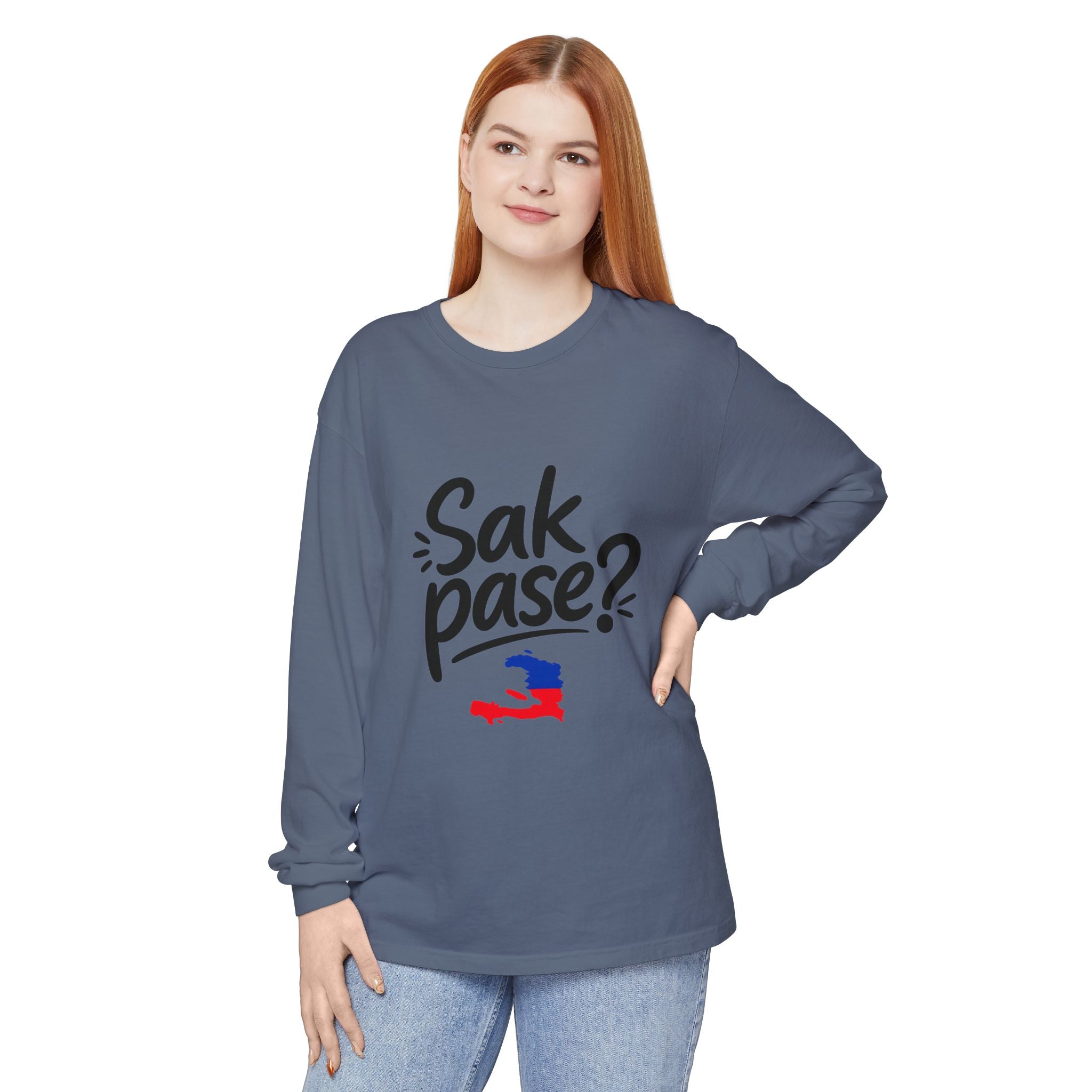 Sak Pase? Haitian Pride Long Sleeve T-Shirt
