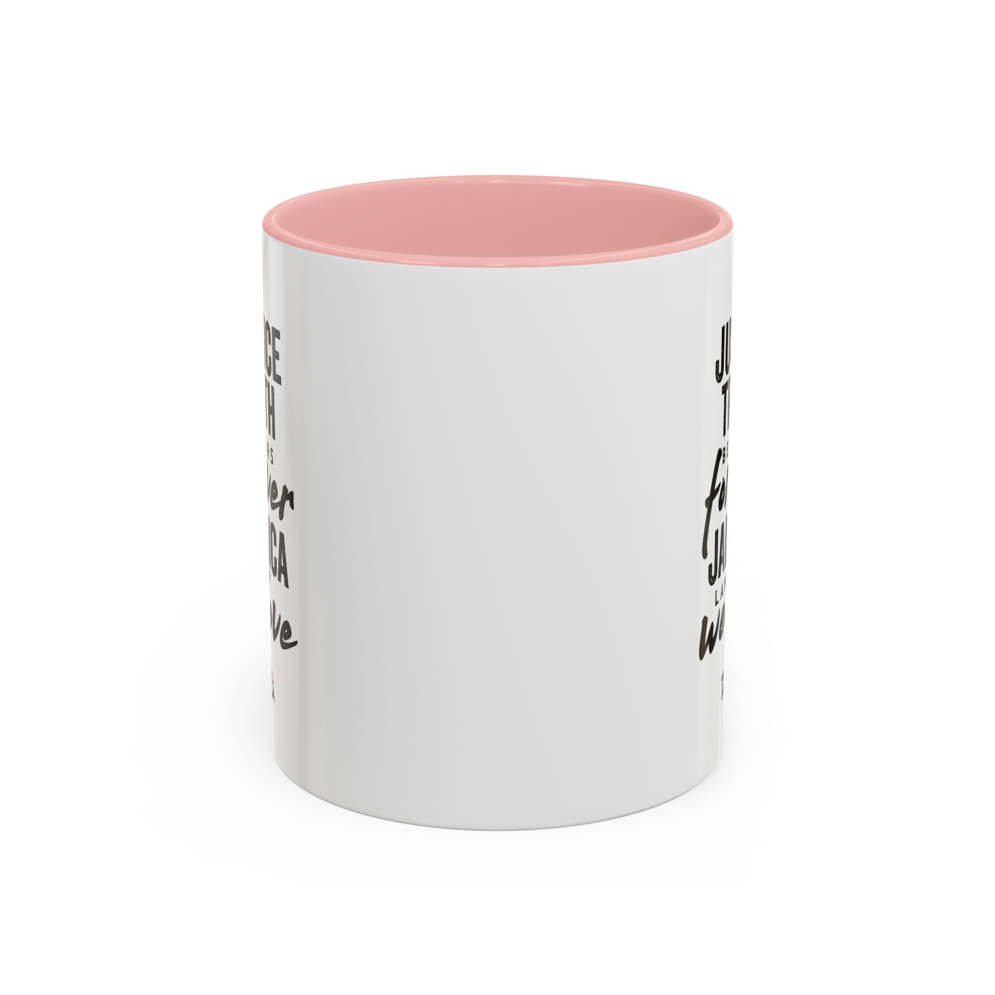 Jamaica 'Justice Truth Be Ours Forever' Accent Coffee Mug