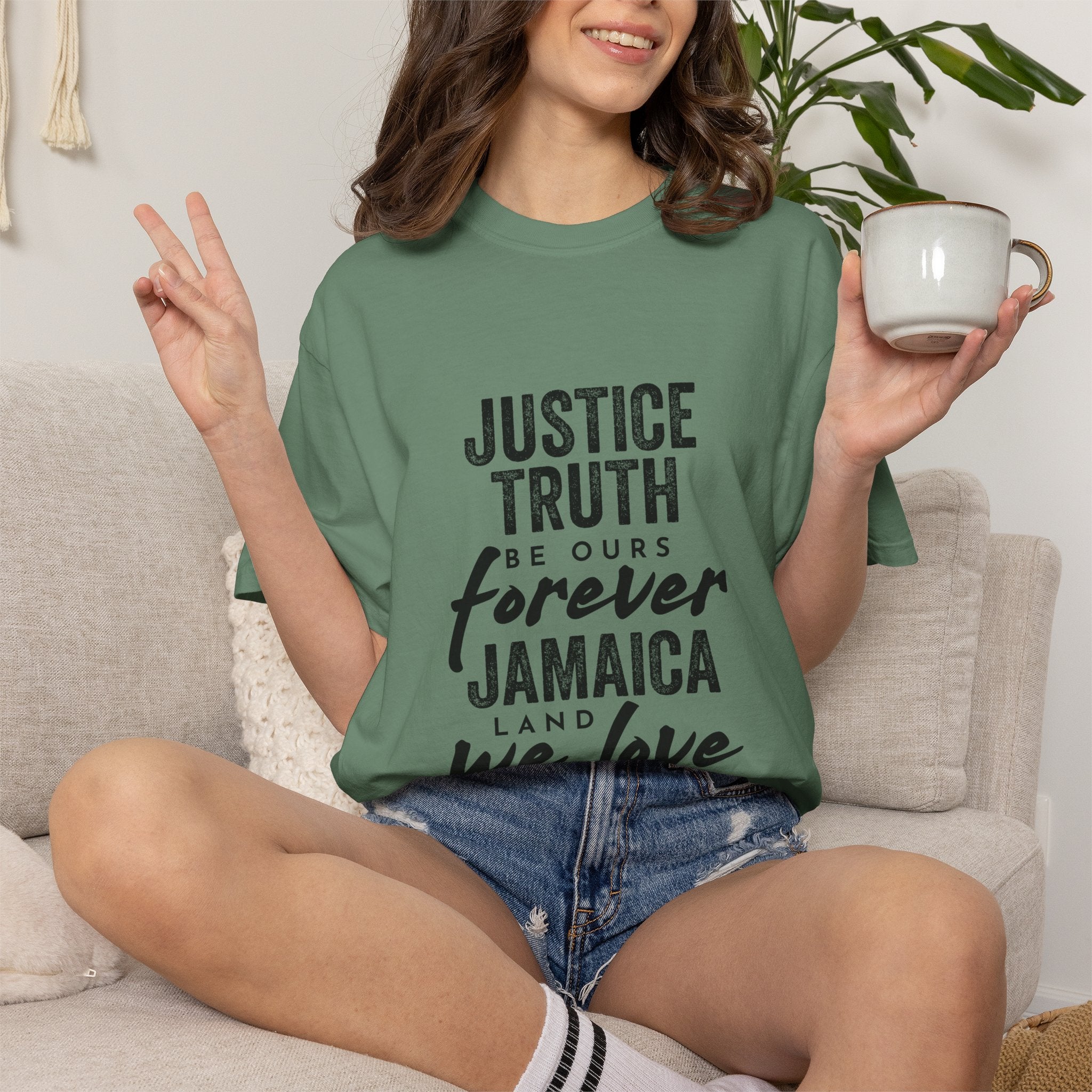 Jamaica 'Justice • Truth • Be Ours Forever' Graphic T-Shirt