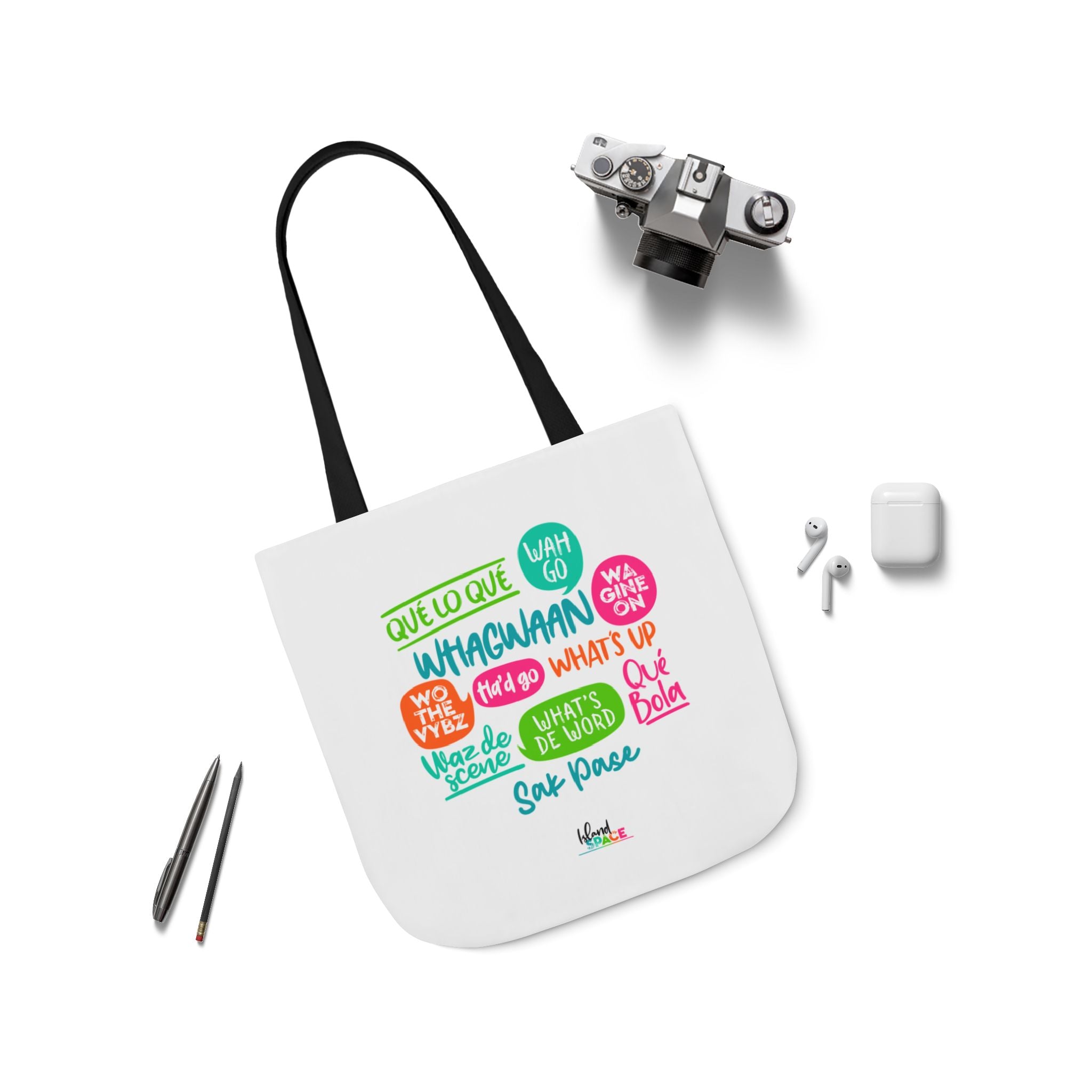 What's Up Colorful Speech Bubble Canvas Tote