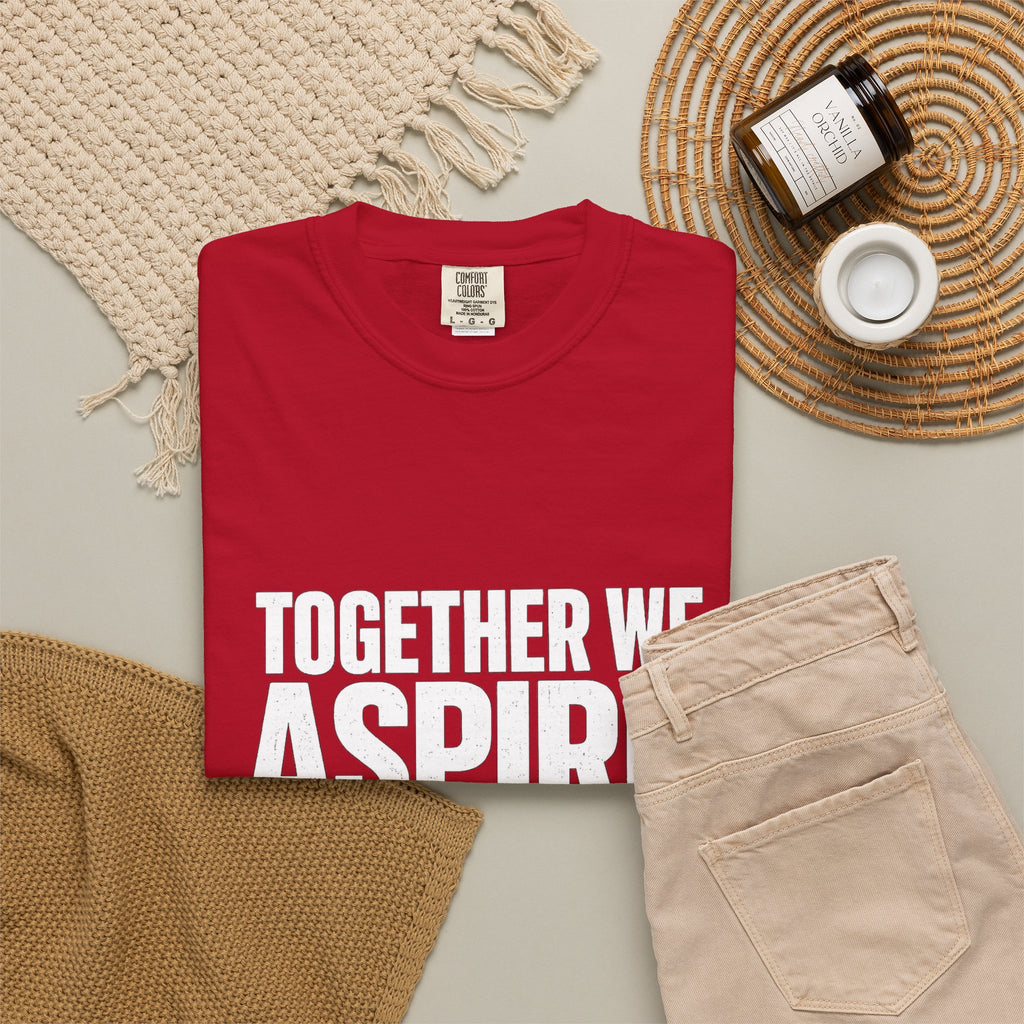 Aspire Achieve Motivational T-Shirt — "Together We Aspire, Together We Achieve"