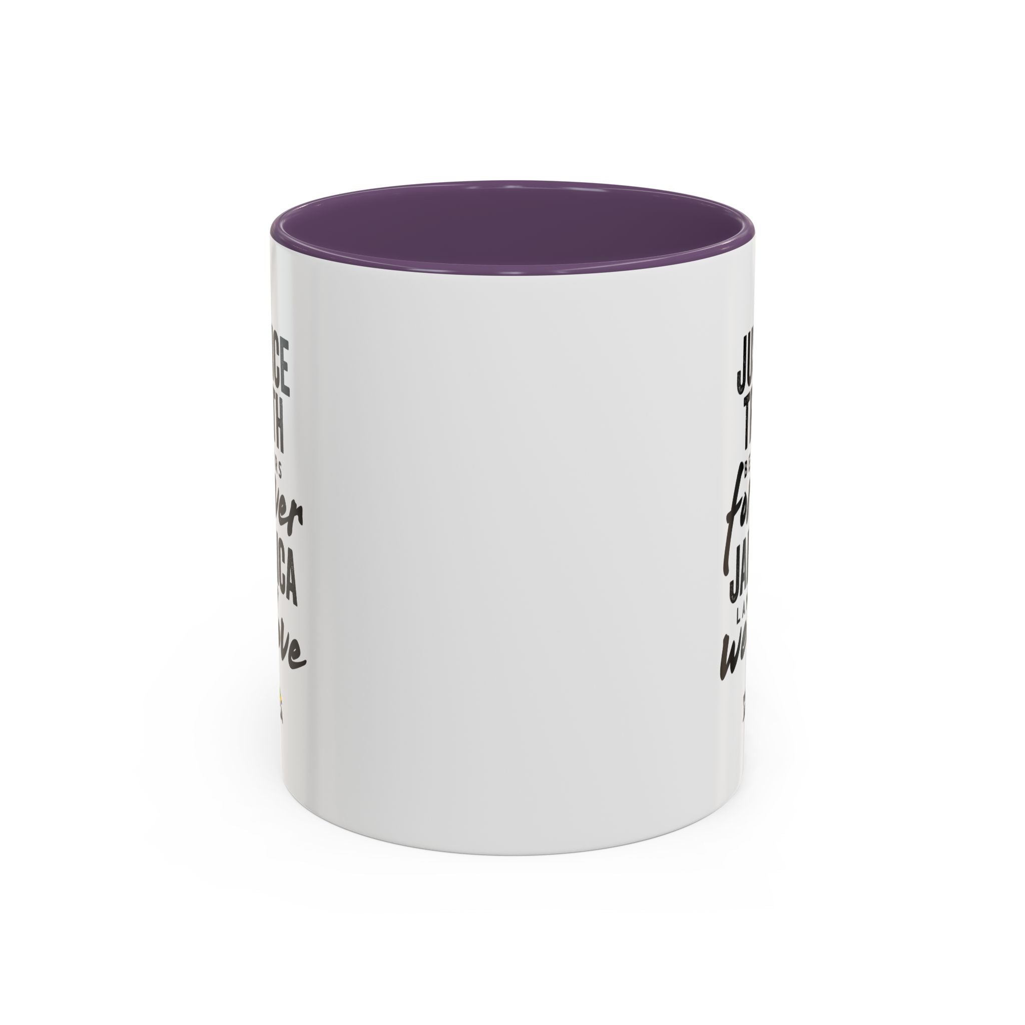 Jamaica 'Justice Truth Be Ours Forever' Accent Coffee Mug