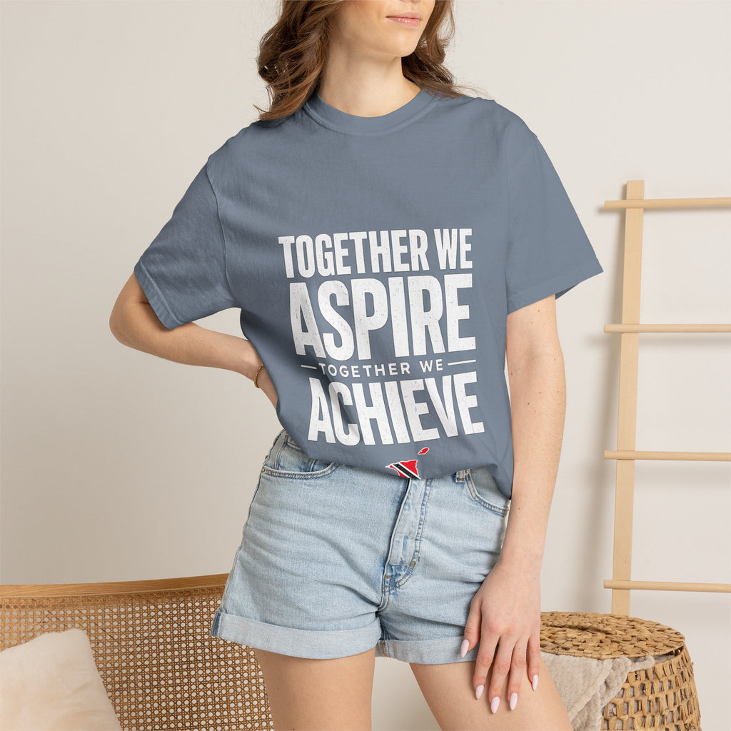 Aspire Achieve Motivational T-Shirt — "Together We Aspire, Together We Achieve"