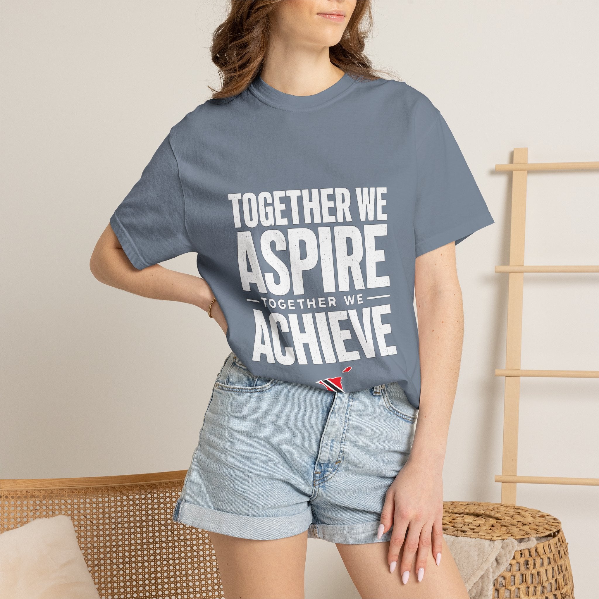 Aspire Achieve Motivational T-Shirt — "Together We Aspire, Together We Achieve"