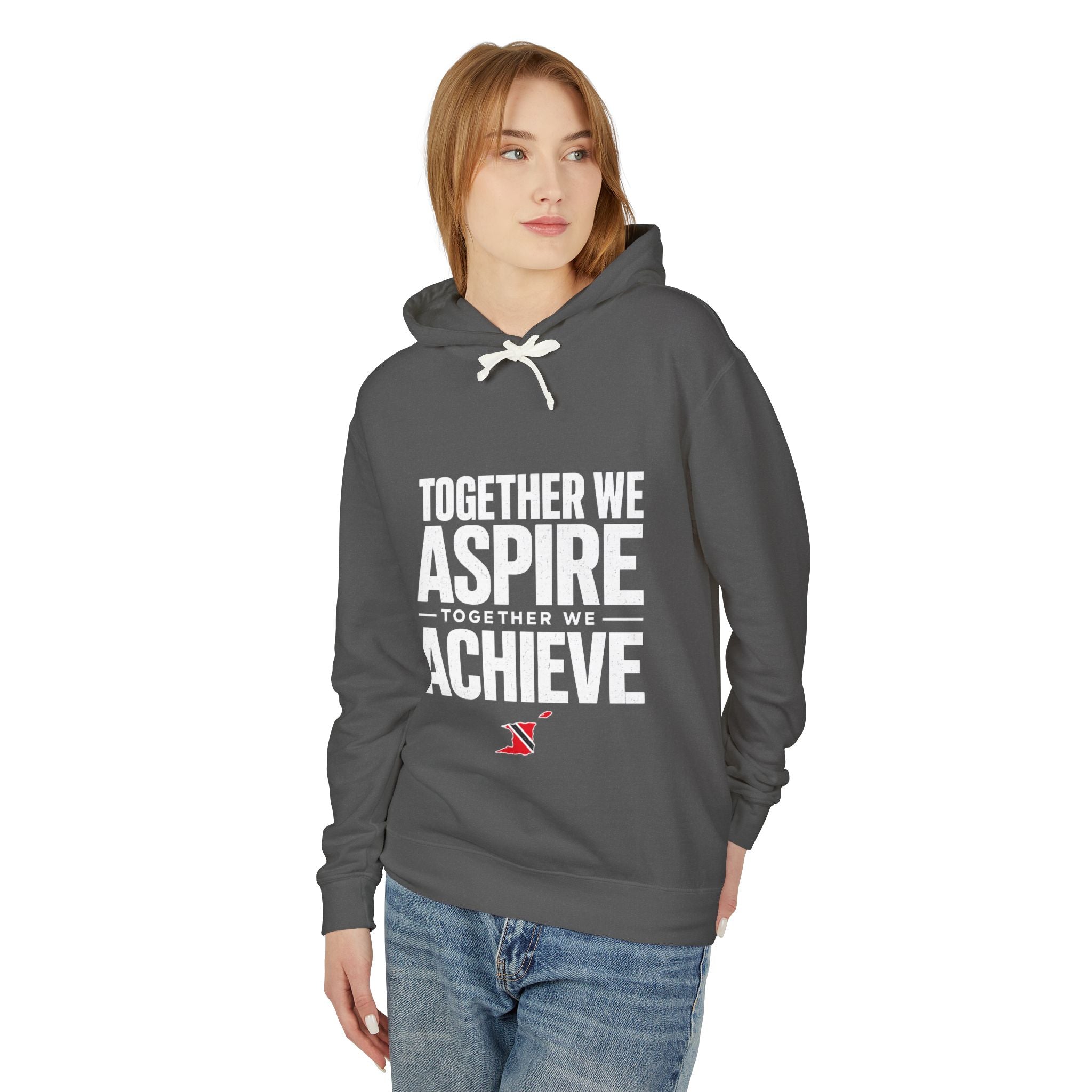 Together We Achieve Hoodie — "Together We Aspire, Together We Achieve" Trinidad & Tobago Motivational Pullover