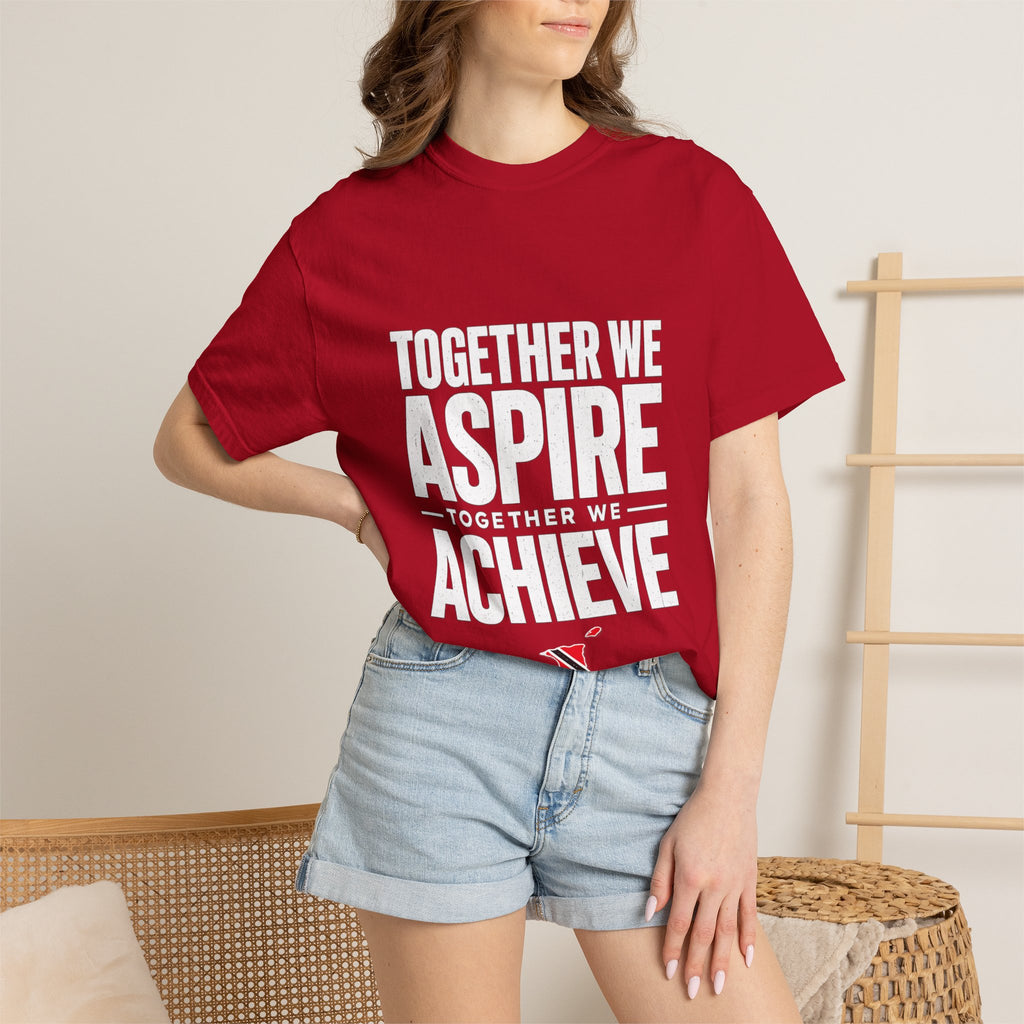 Aspire Achieve Motivational T-Shirt — "Together We Aspire, Together We Achieve"