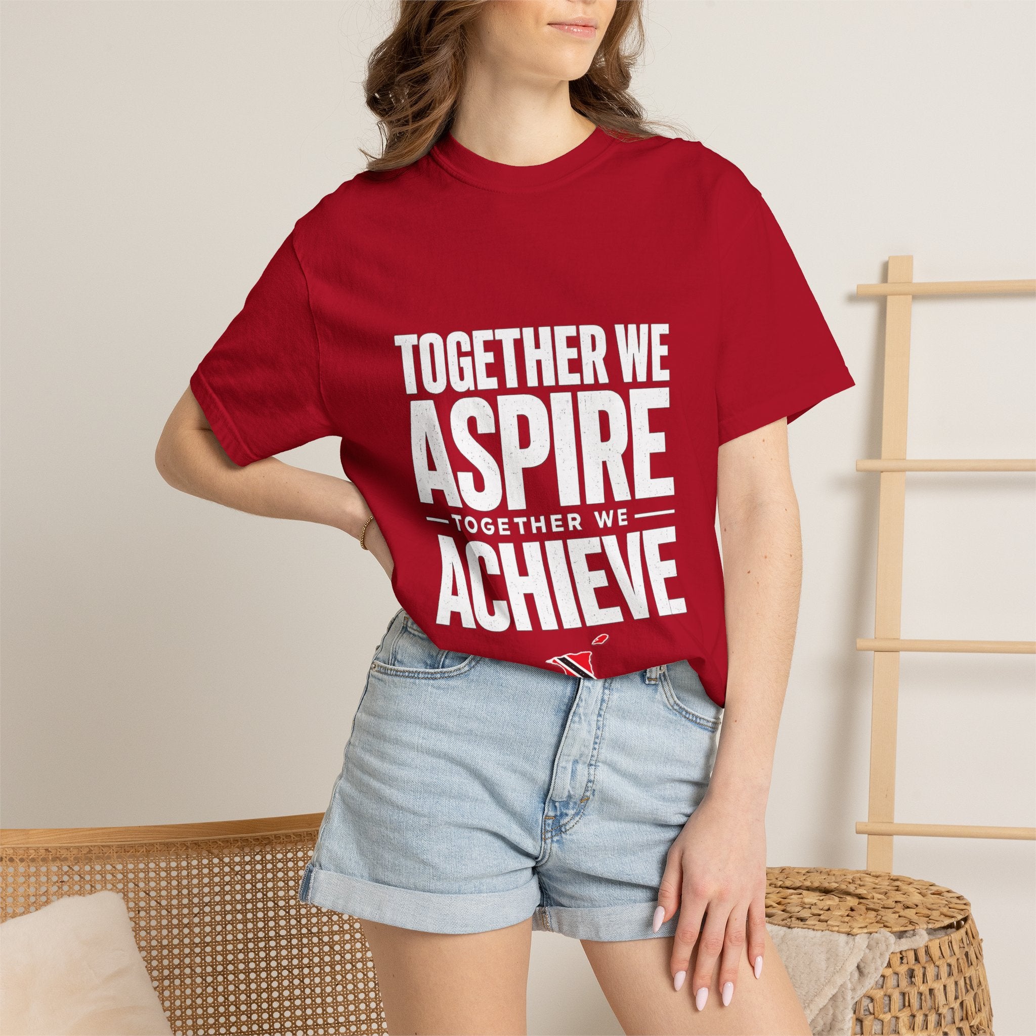 Aspire Achieve Motivational T-Shirt — "Together We Aspire, Together We Achieve"