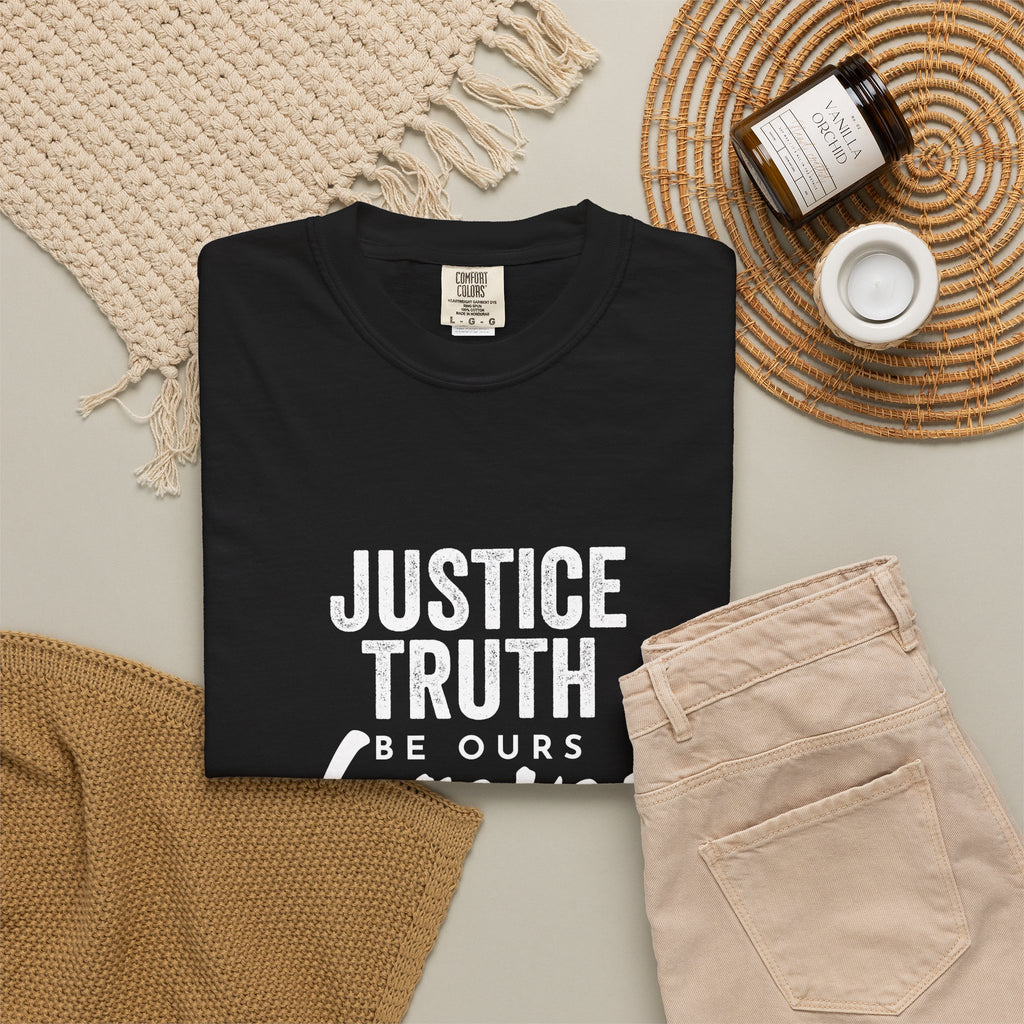 Jamaica Love T-Shirt — "Justice, Truth Be Ours Forever" Graphic Tee