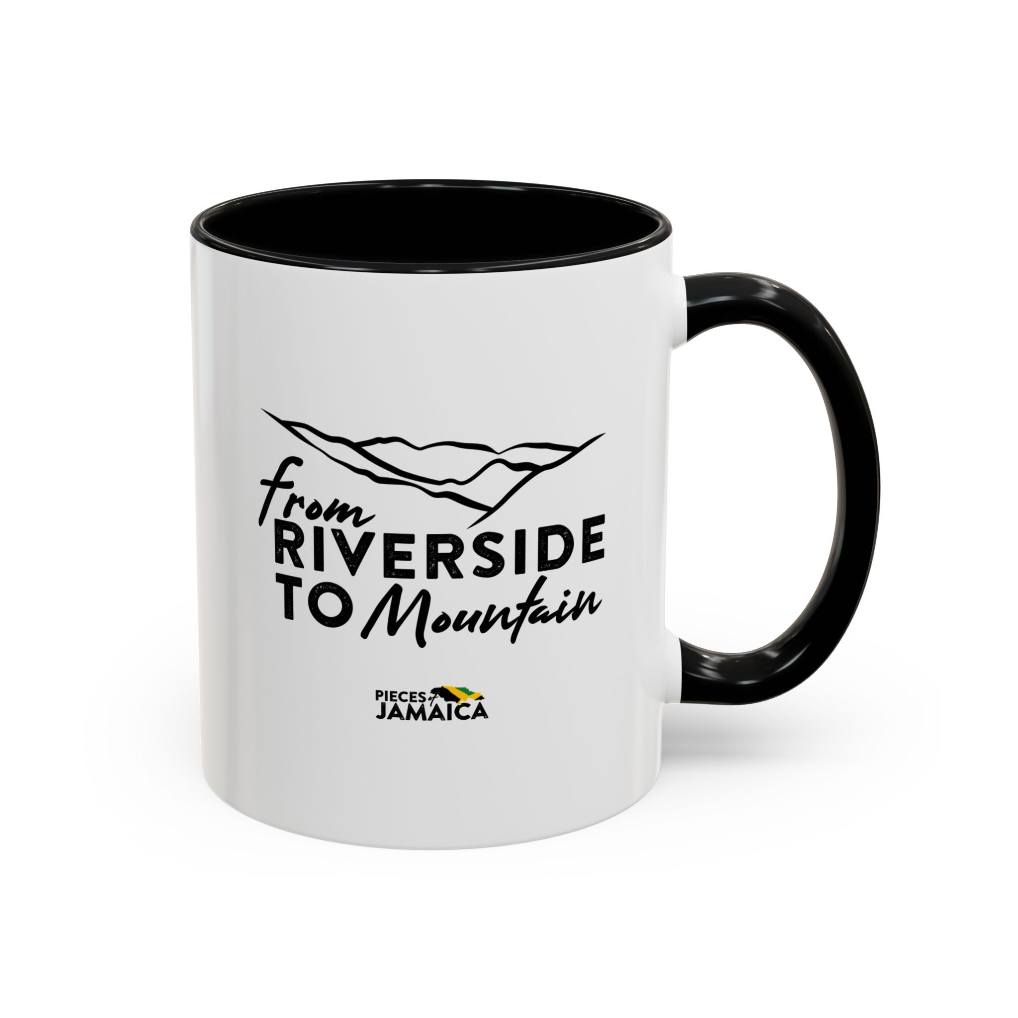 From Riverside to Mountain Accent Coffee Mug — Jamaica Nostalgia, Travel & Nature Gift (11/15oz)