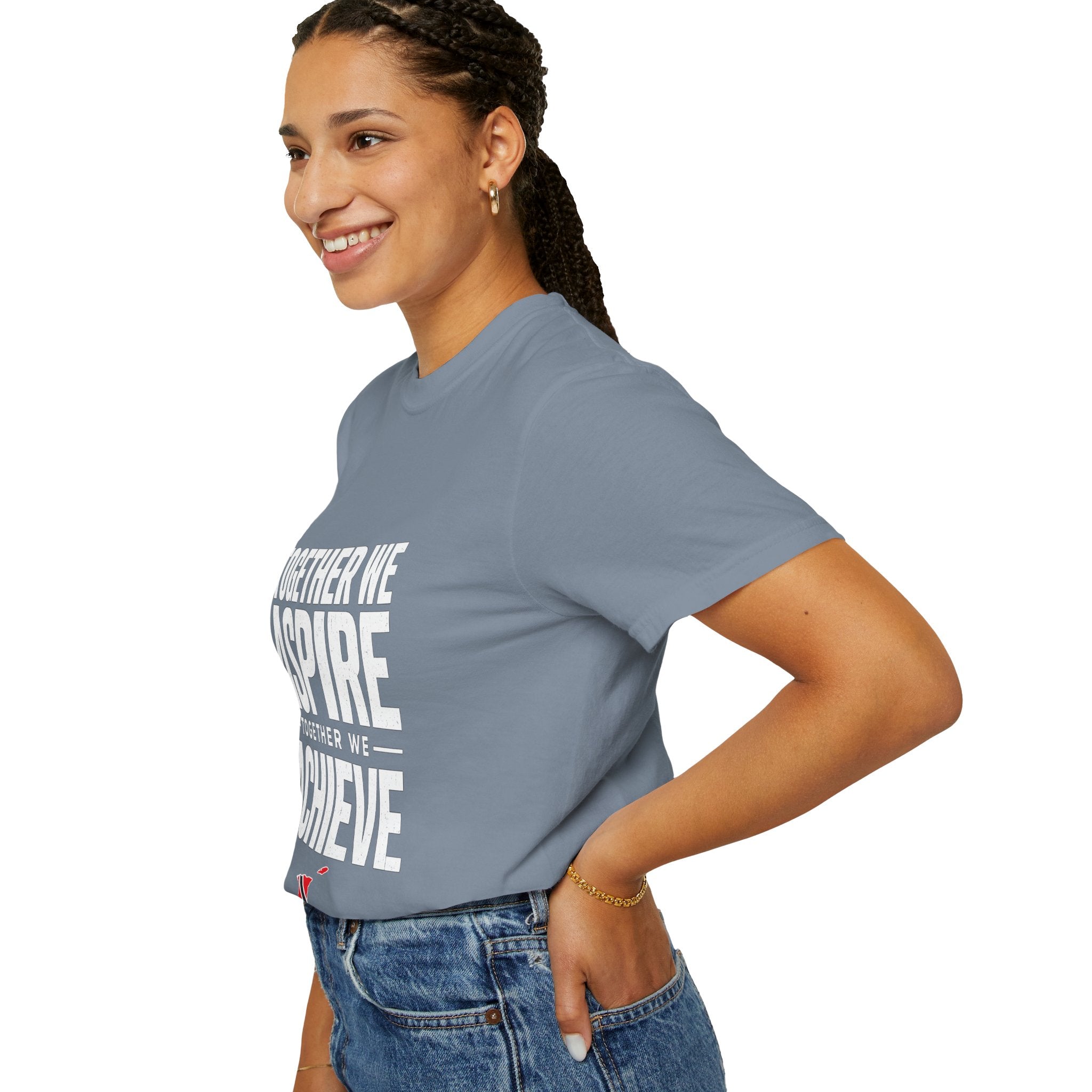 Aspire Achieve Motivational T-Shirt — "Together We Aspire, Together We Achieve"