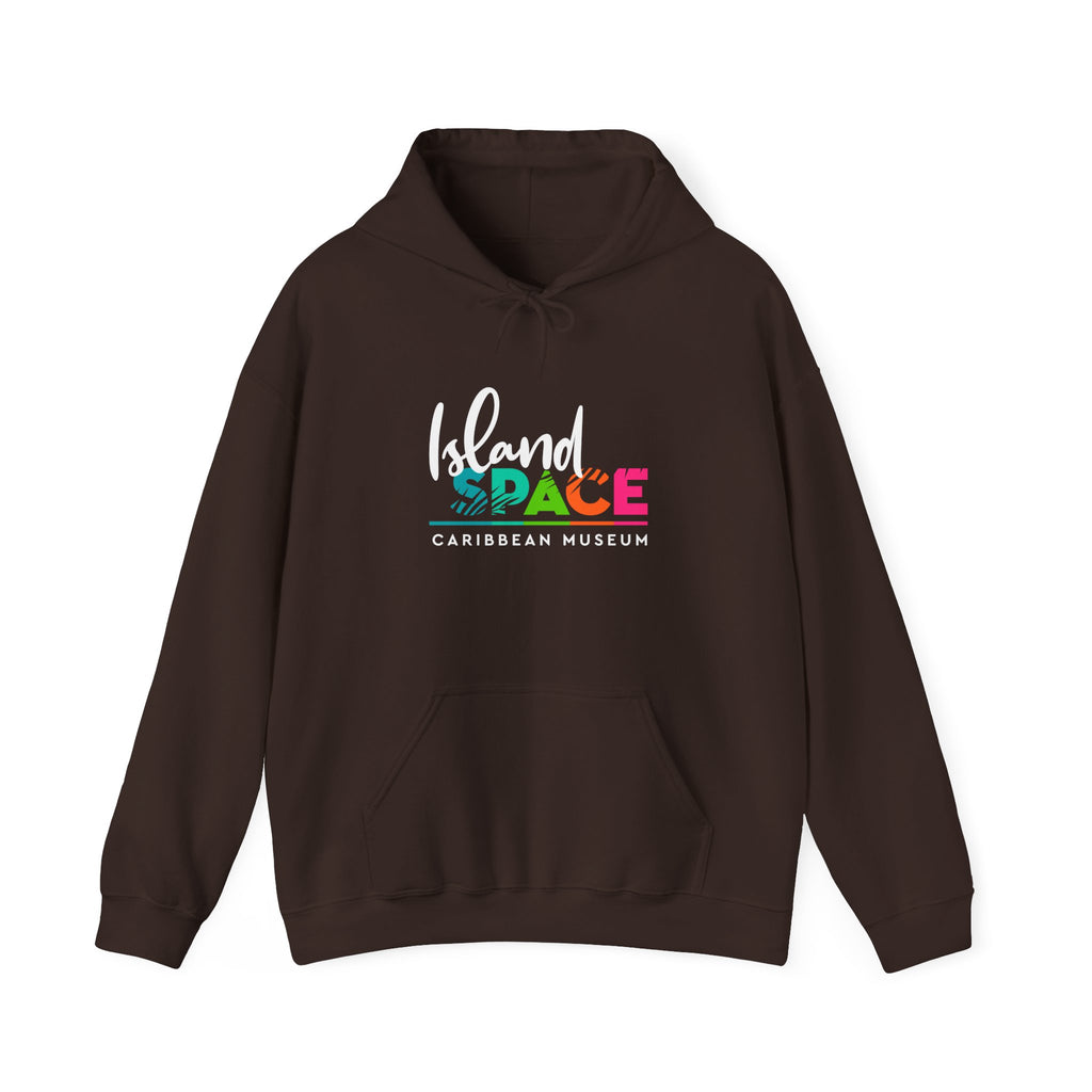 Island SPACE Caribbean Museum Hoodie – Colorful Logo Pullover