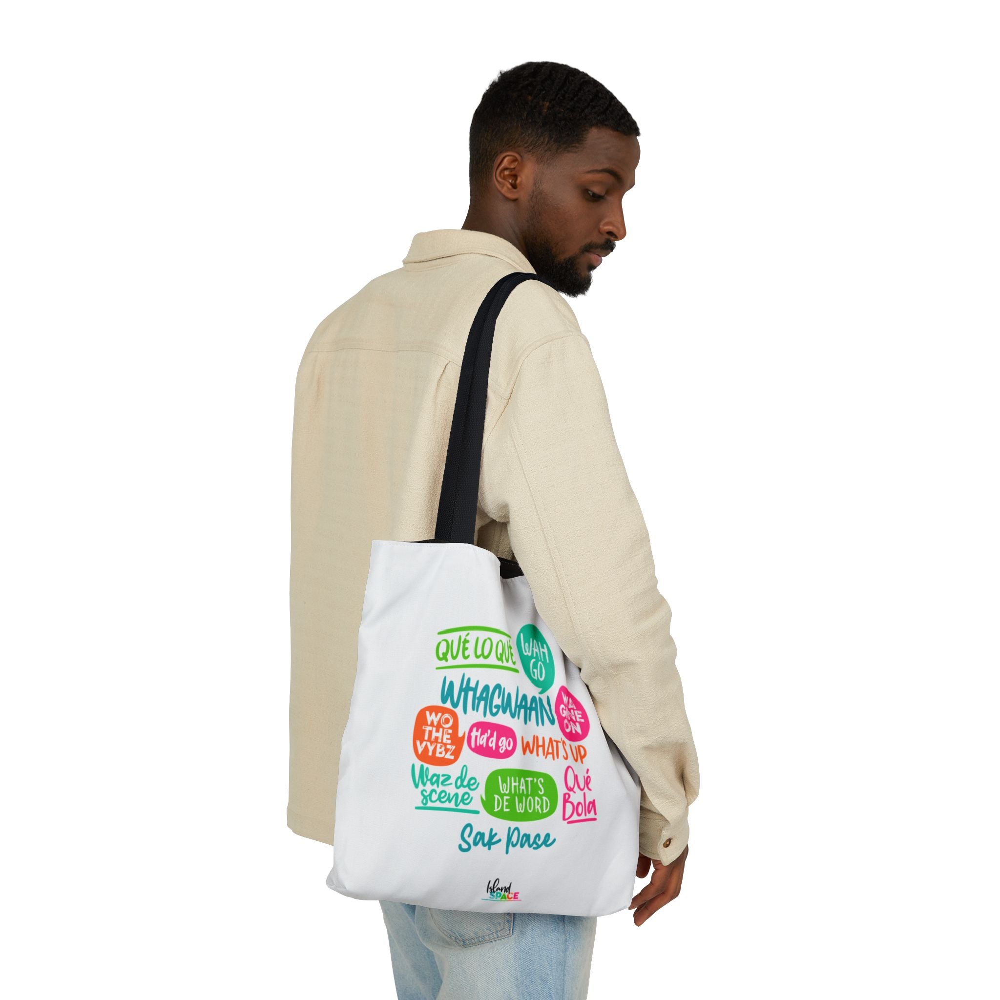 What's Up Colorful Speech Bubble Canvas Tote
