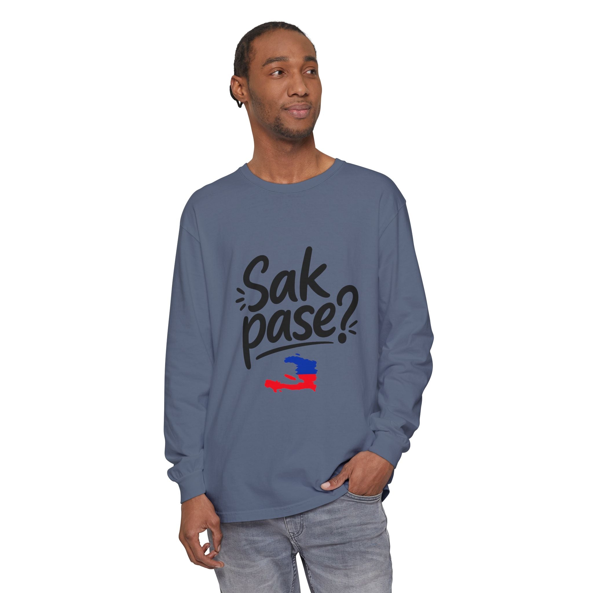 Sak Pase? Haitian Pride Long Sleeve T-Shirt