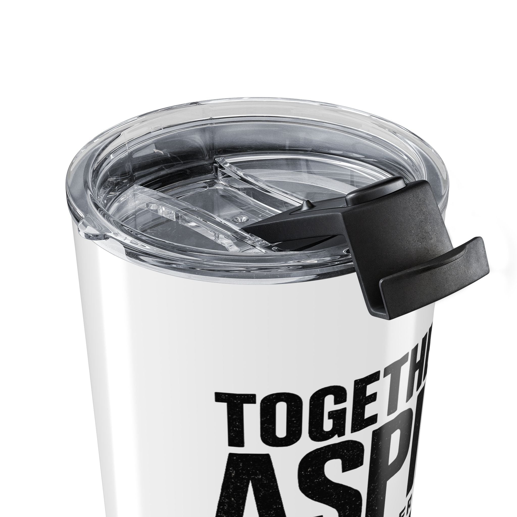 20oz Inspirational Tumbler — "Together We Aspire, Together We Achieve" Motivational Travel Mug