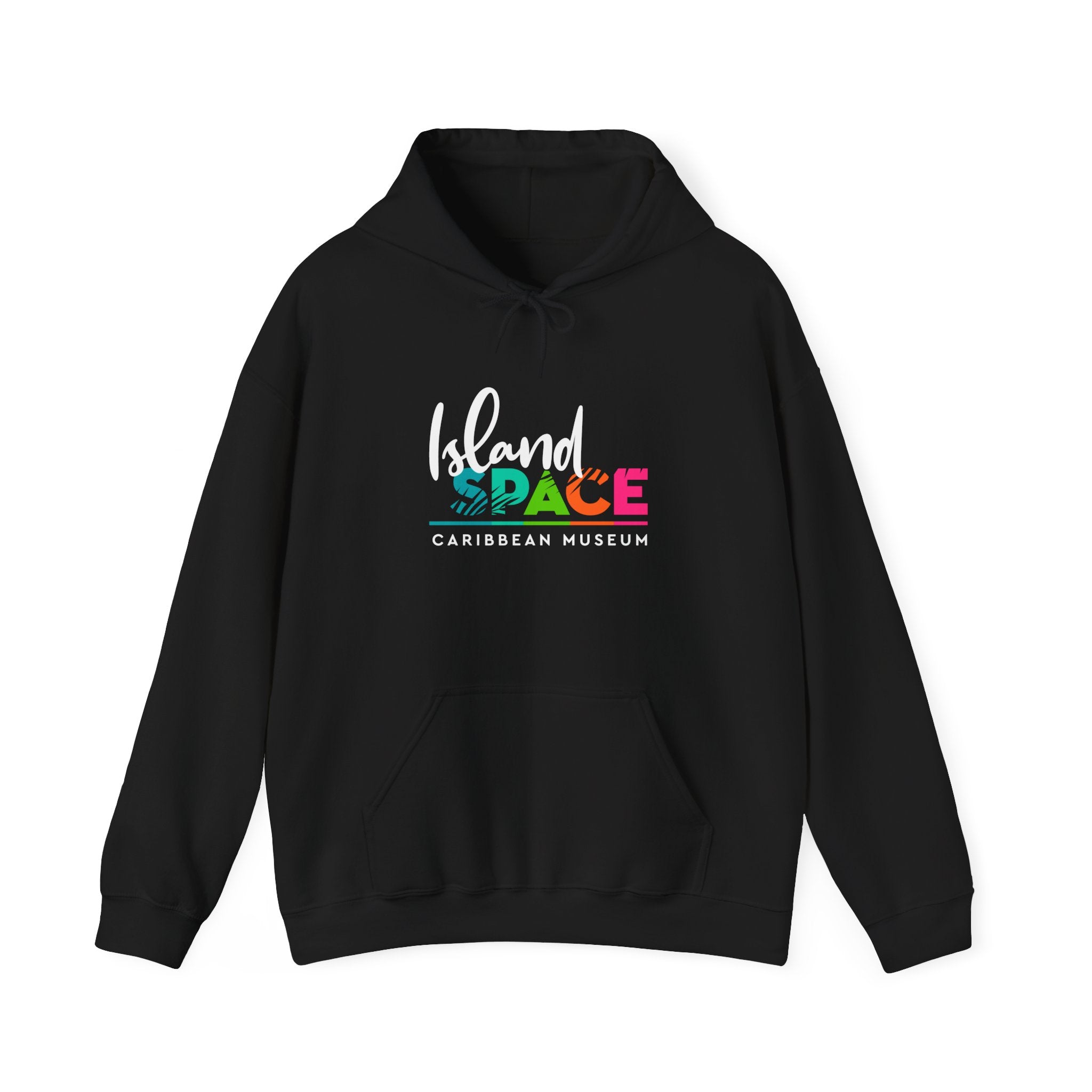 Island SPACE Caribbean Museum Hoodie – Colorful Logo Pullover